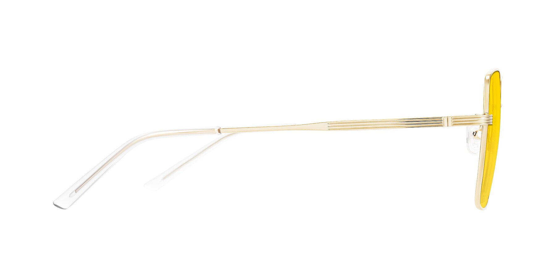 Side of Grafton in Light Gold with Yellow Tinted Lenses