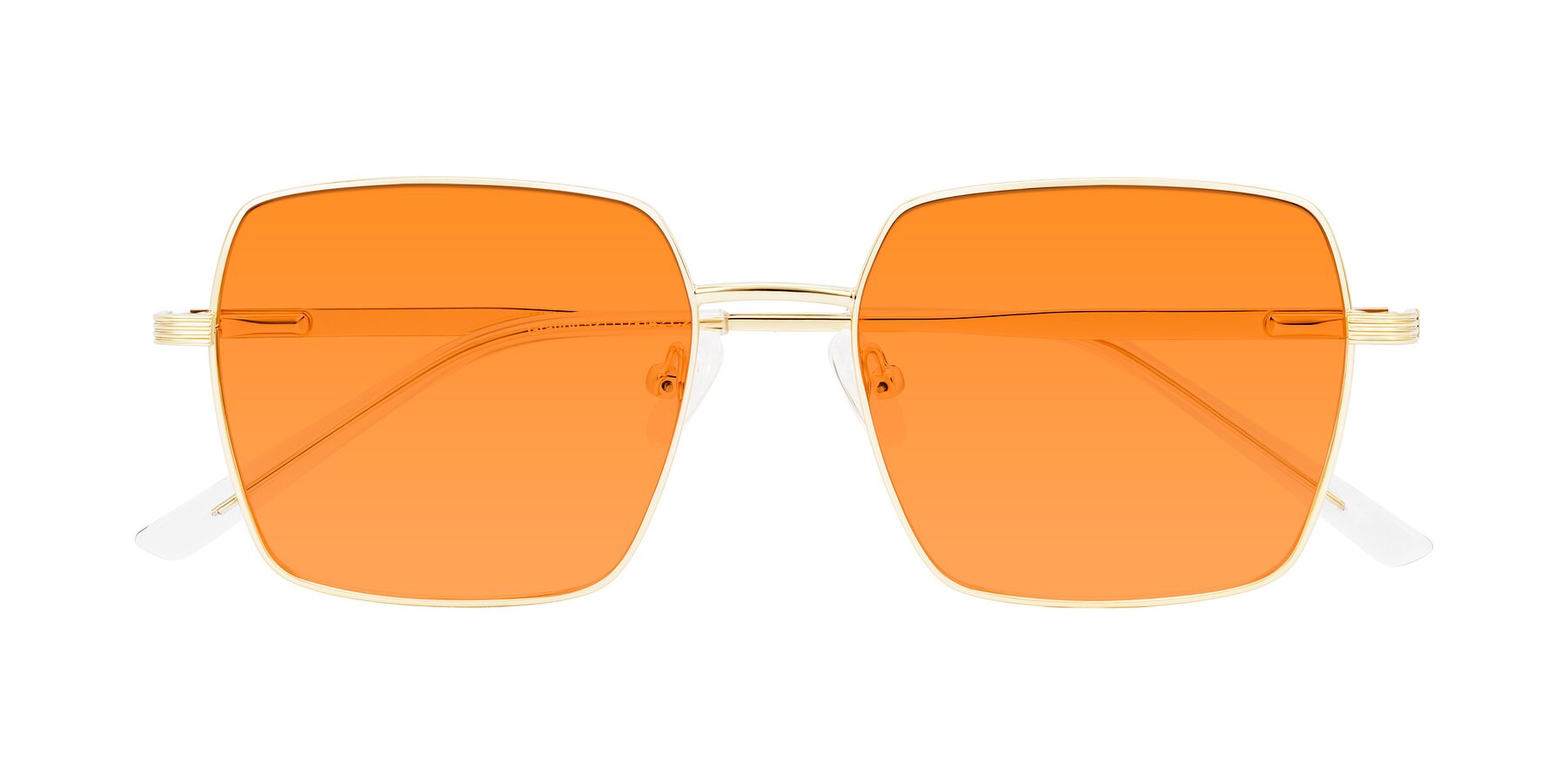 Folded Front of Grafton in Light Gold with Orange Tinted Lenses