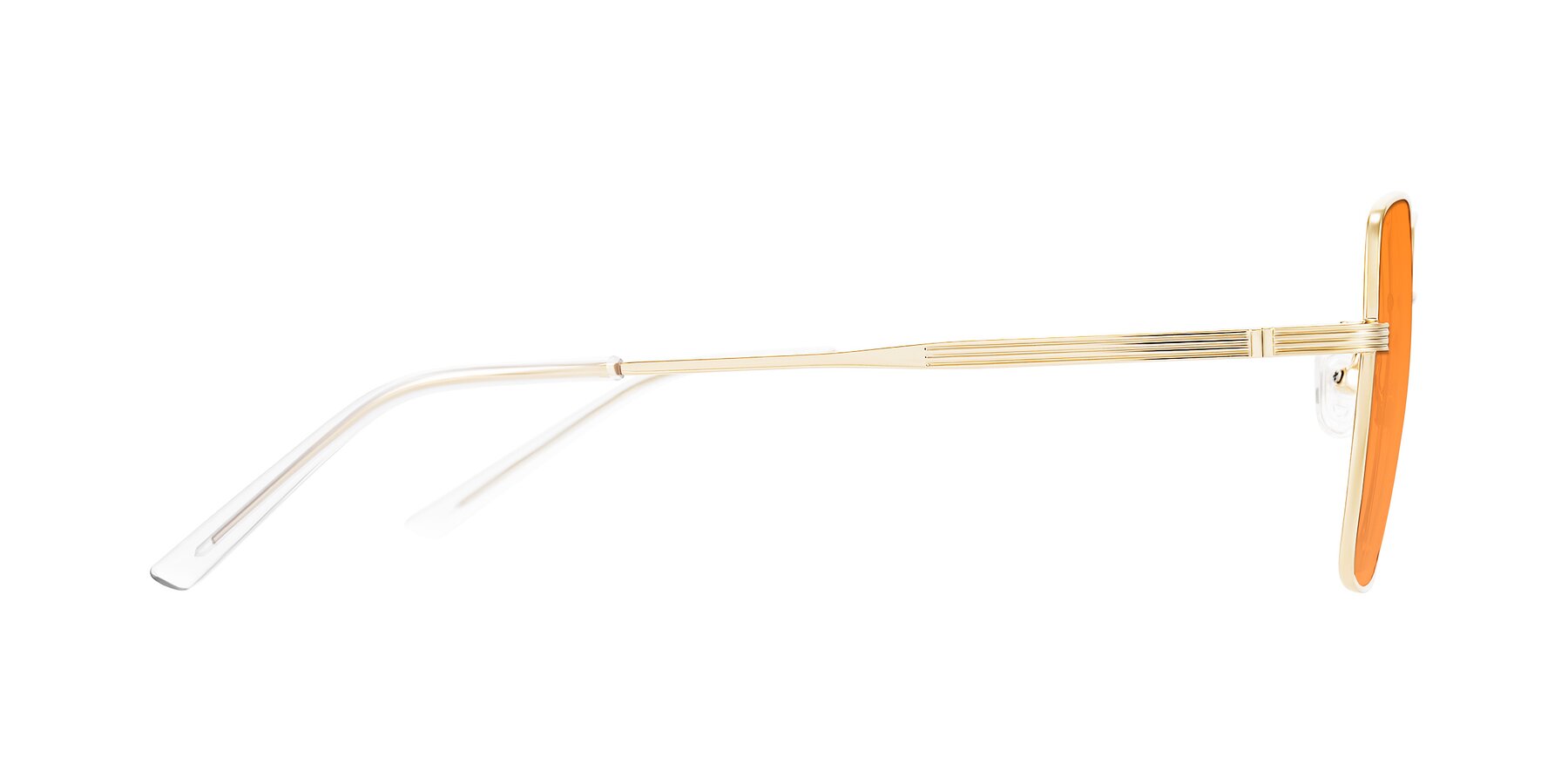 Side of Grafton in Light Gold with Orange Tinted Lenses