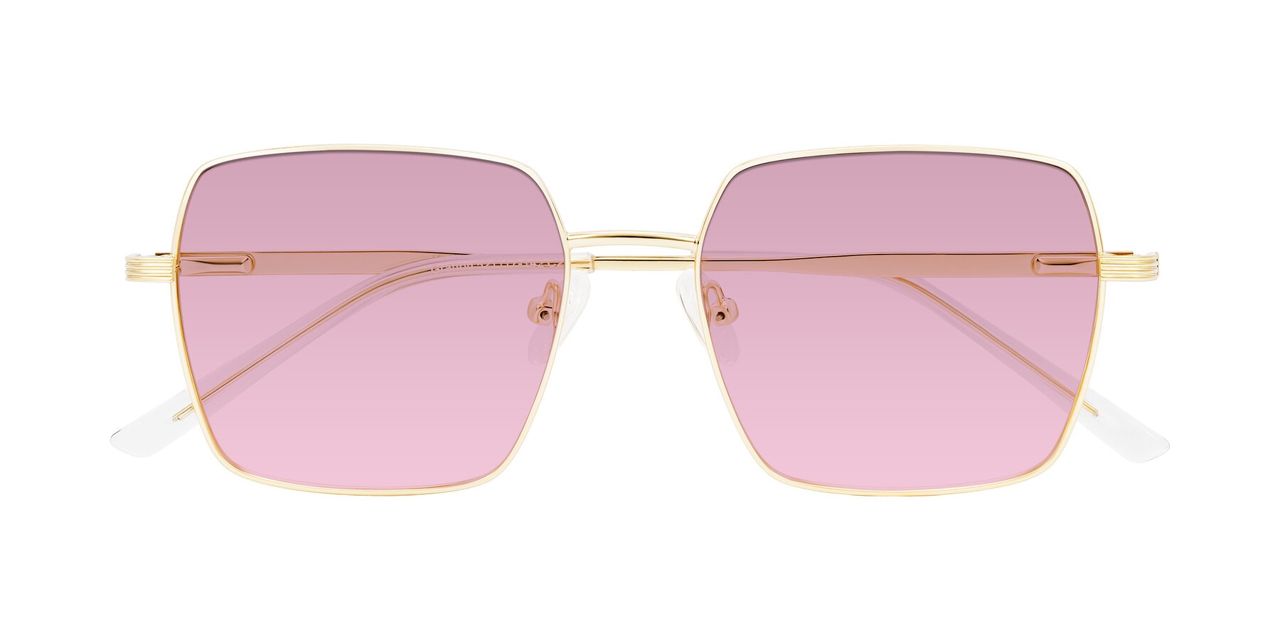 Folded Front of Grafton in Light Gold with Light Wine Tinted Lenses