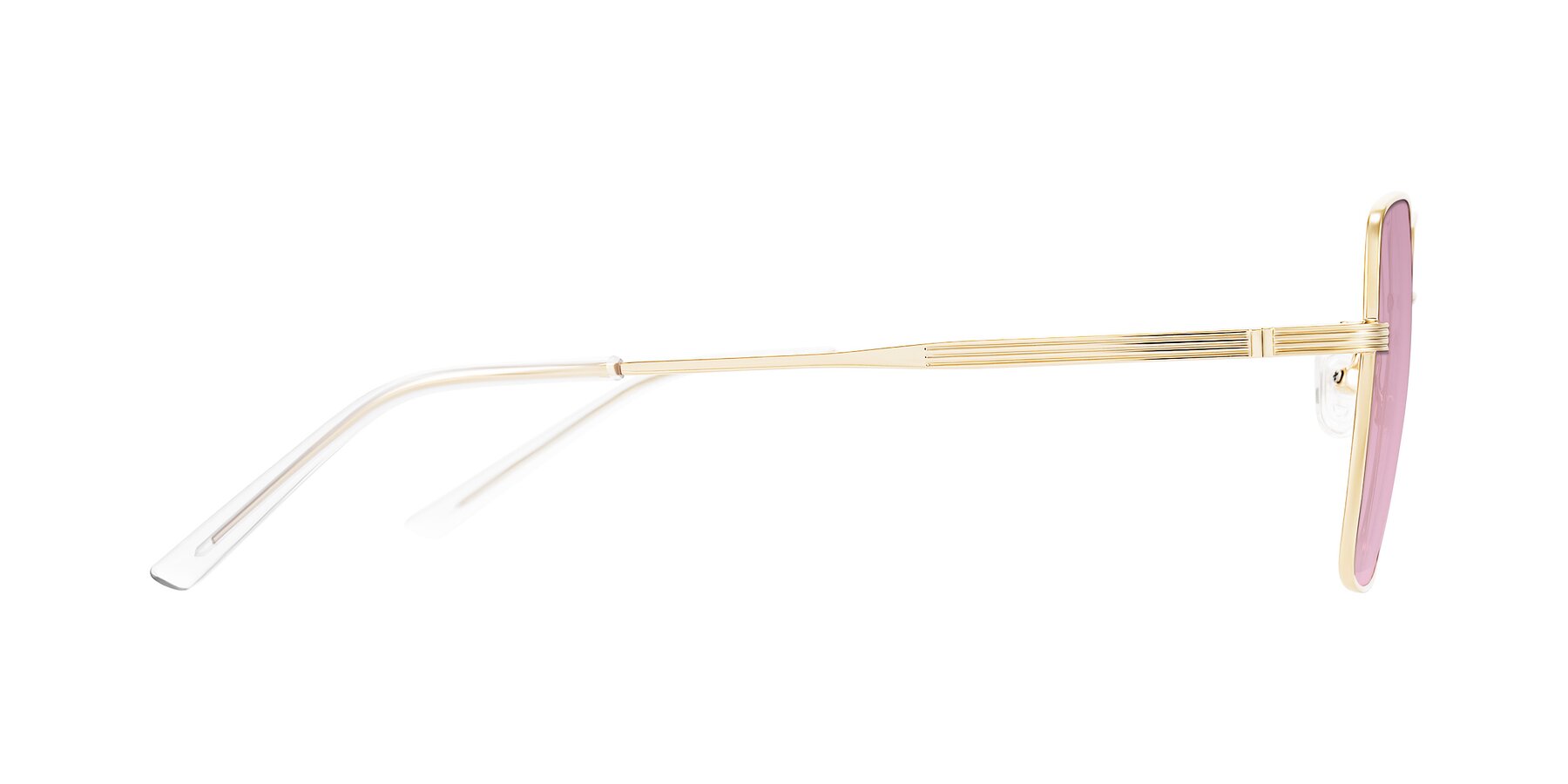 Side of Grafton in Light Gold with Light Wine Tinted Lenses