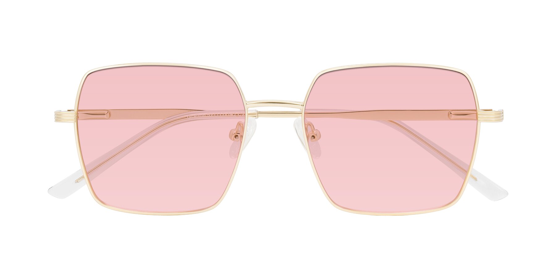 Folded Front of Grafton in Light Gold with Light Garnet Tinted Lenses