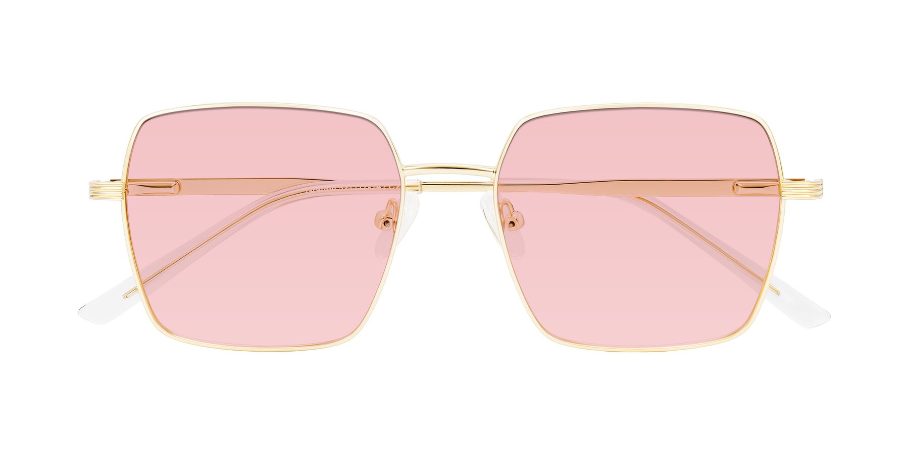 Folded Front of Grafton in Light Gold with Light Garnet Tinted Lenses