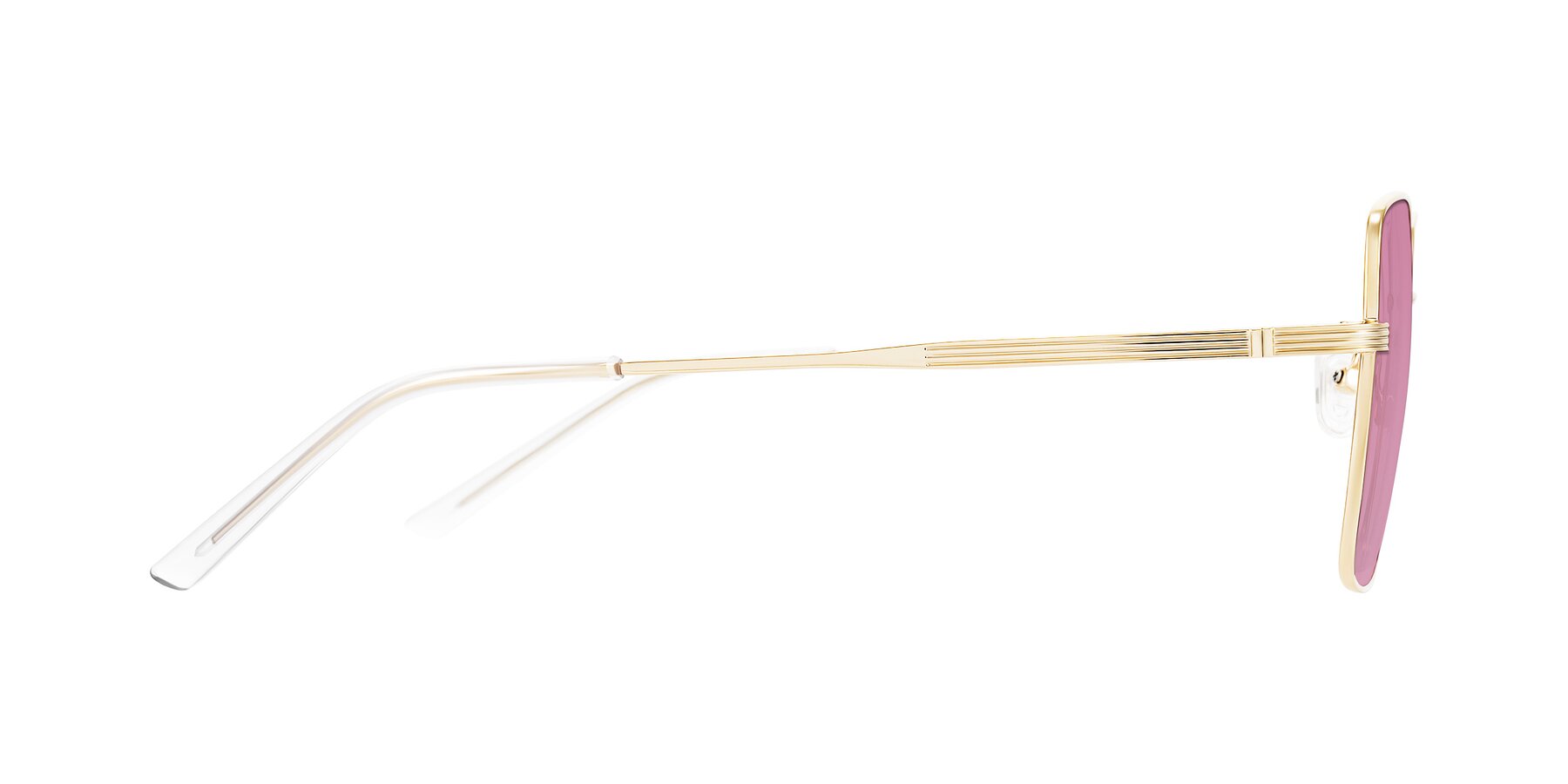 Side of Grafton in Light Gold with Medium Wine Tinted Lenses