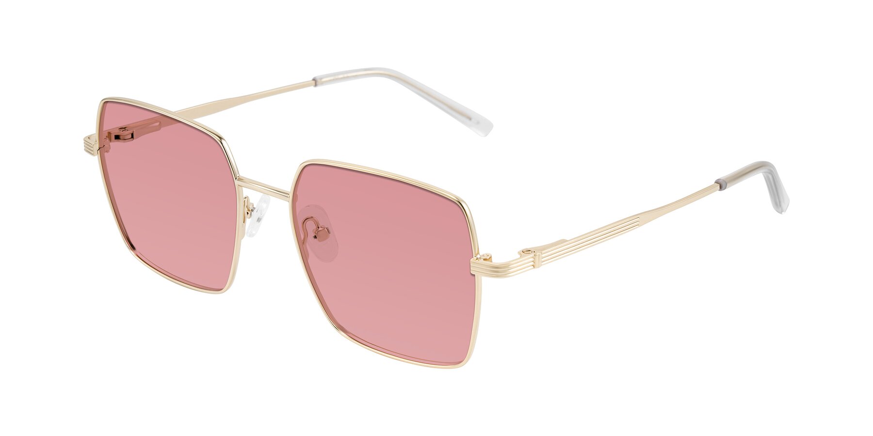 Angle of Grafton in Light Gold with Medium Garnet Tinted Lenses