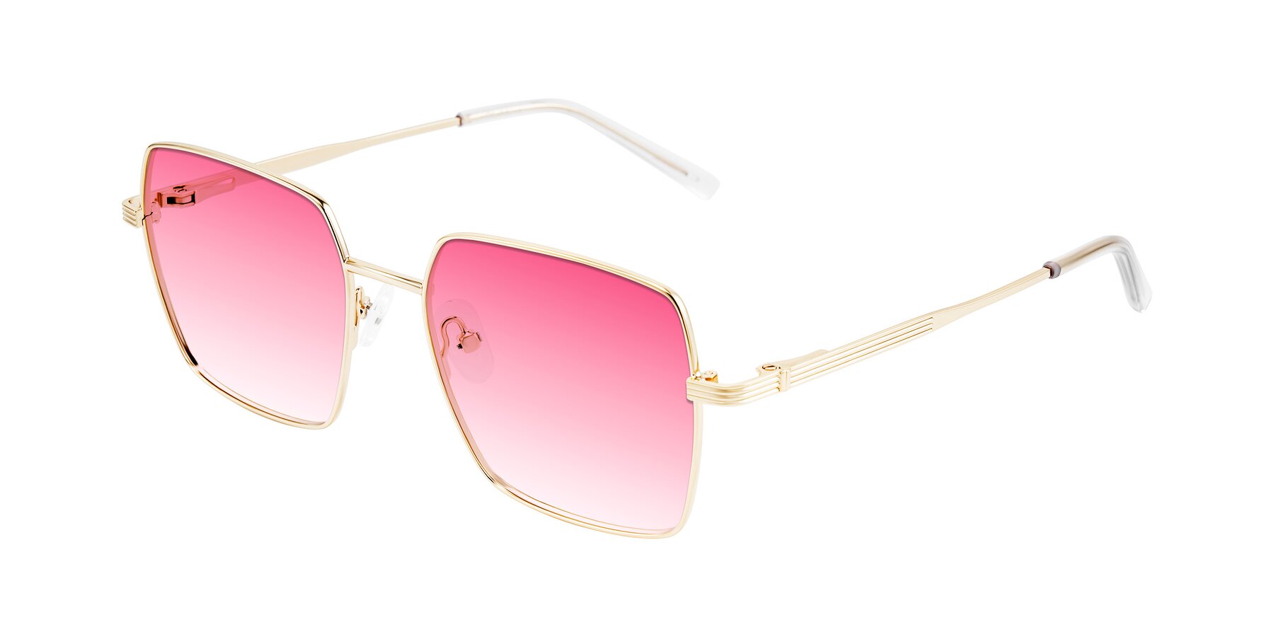 Angle of Grafton in Light Gold with Pink Gradient Lenses