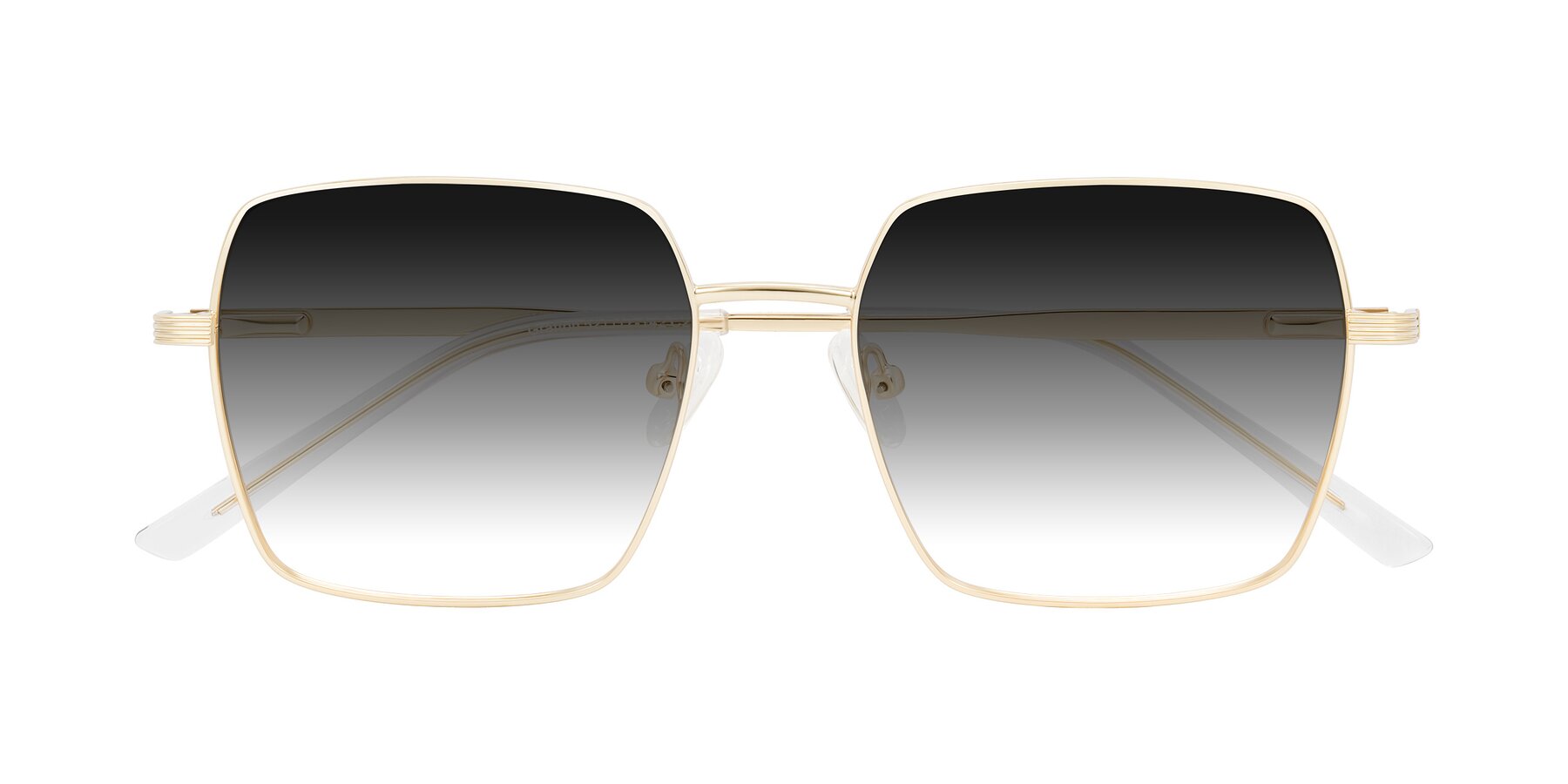 Folded Front of Grafton in Light Gold with Gray Gradient Lenses