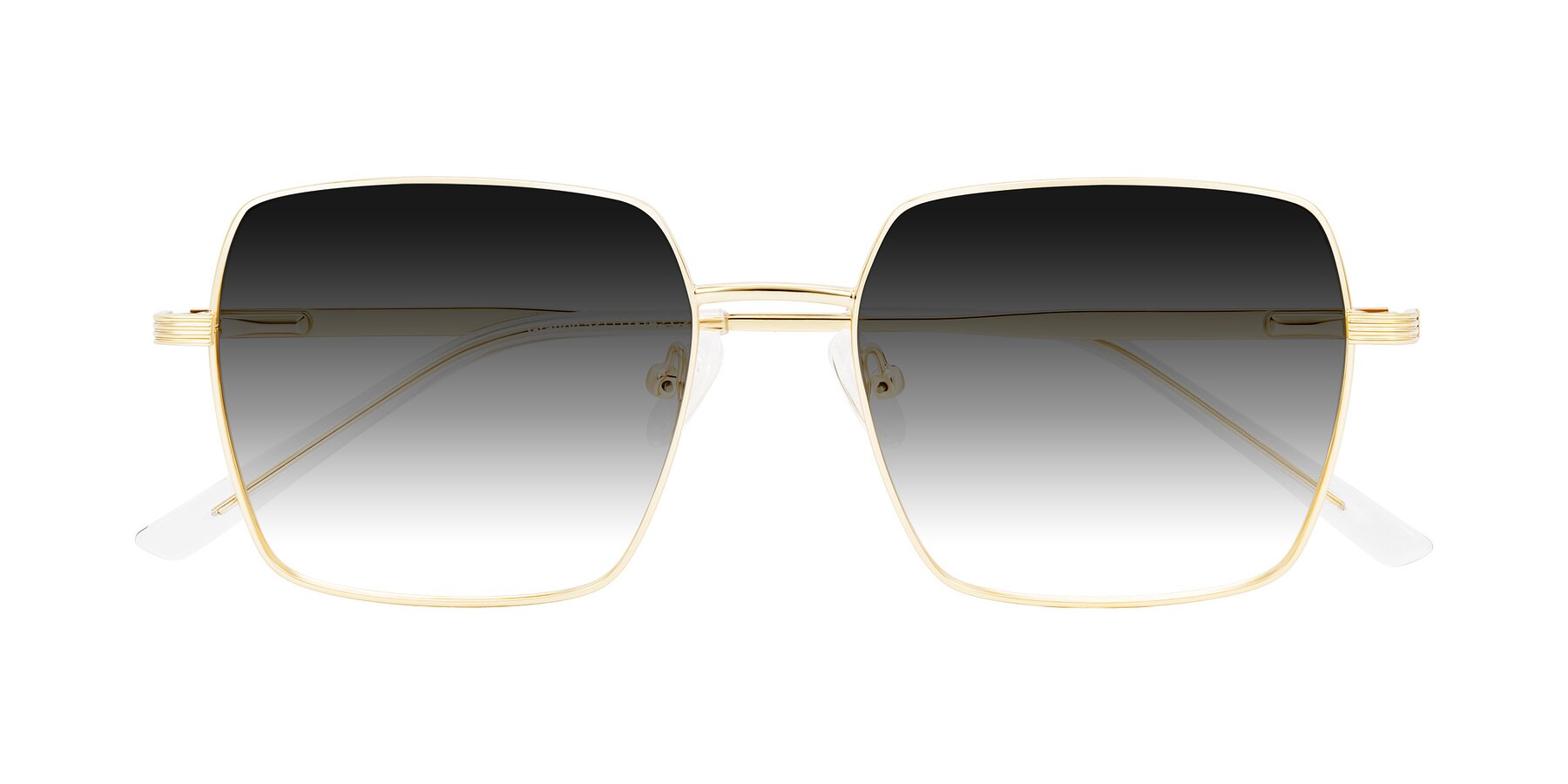 Folded Front of Grafton in Light Gold with Gray Gradient Lenses