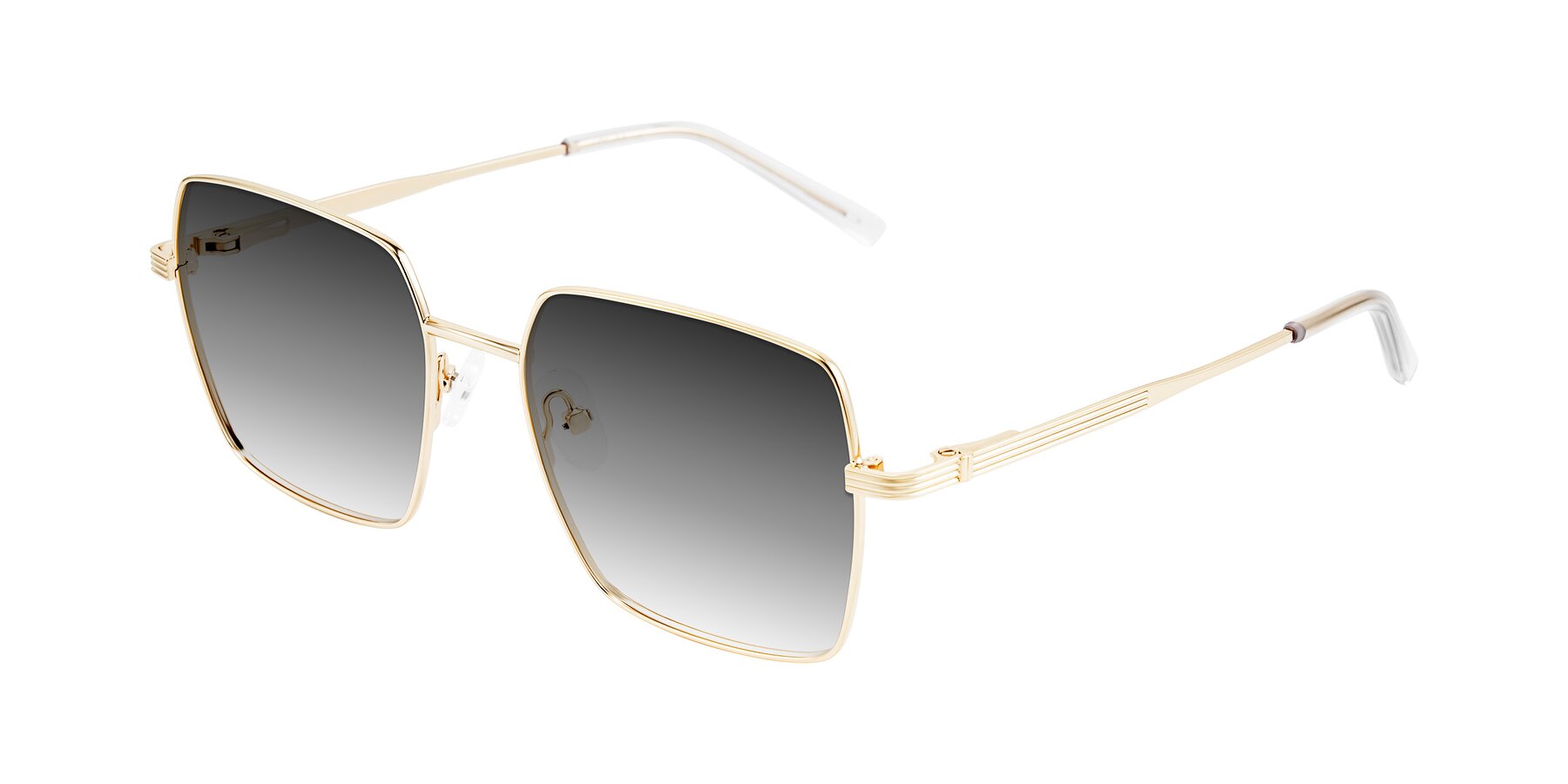 Angle of Grafton in Light Gold with Gray Gradient Lenses