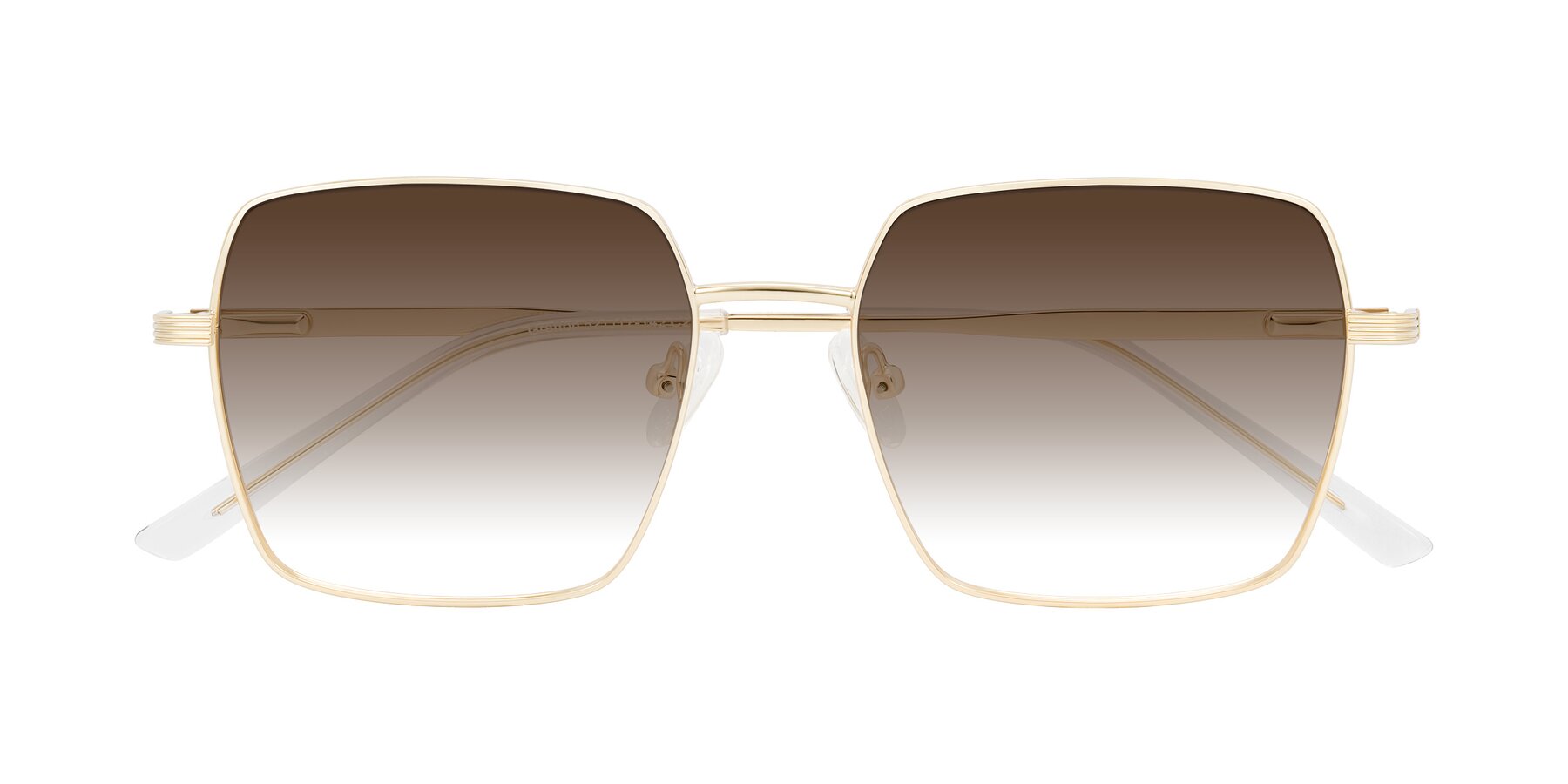 Folded Front of Grafton in Light Gold with Brown Gradient Lenses