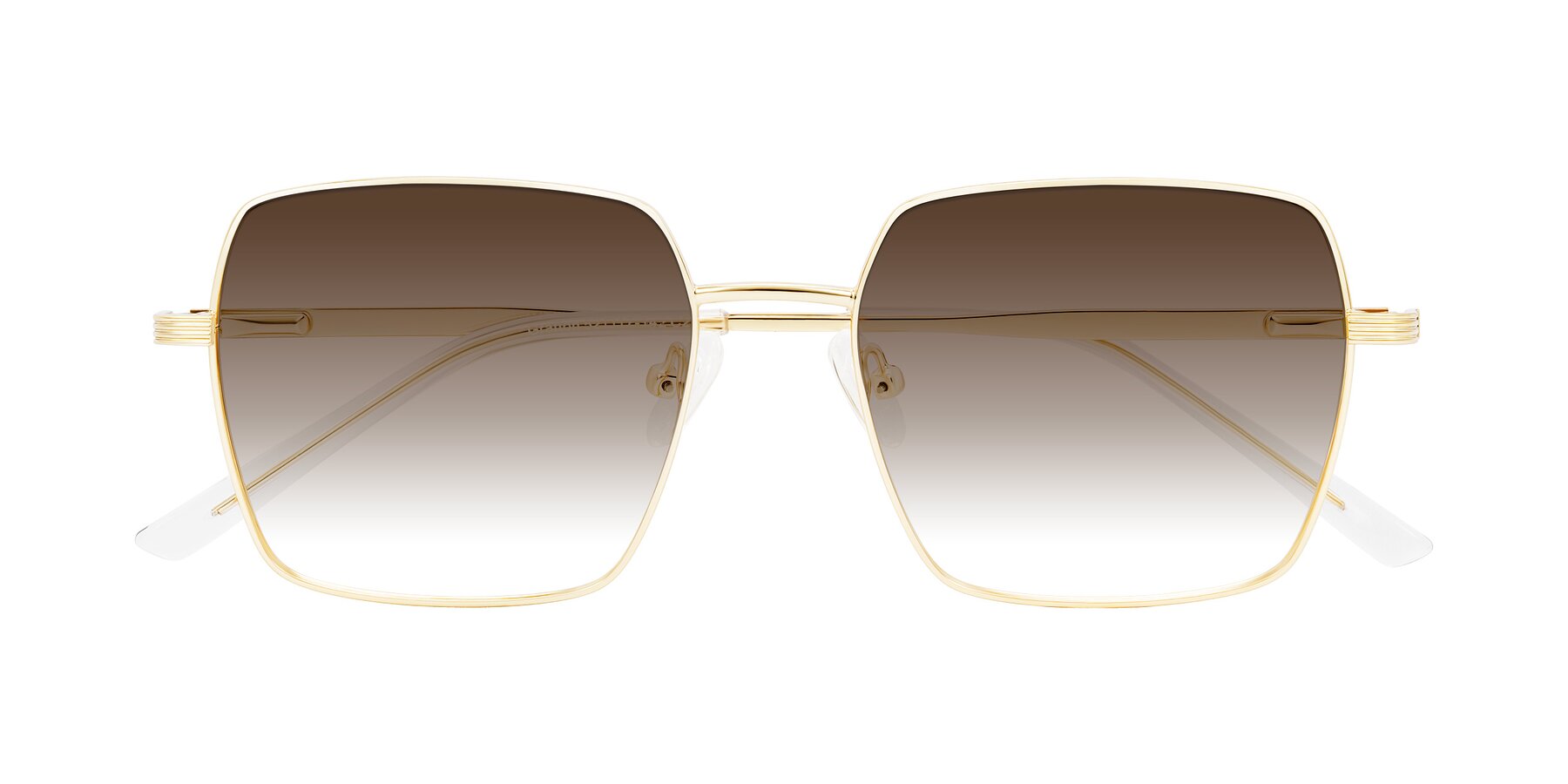 Folded Front of Grafton in Light Gold with Brown Gradient Lenses