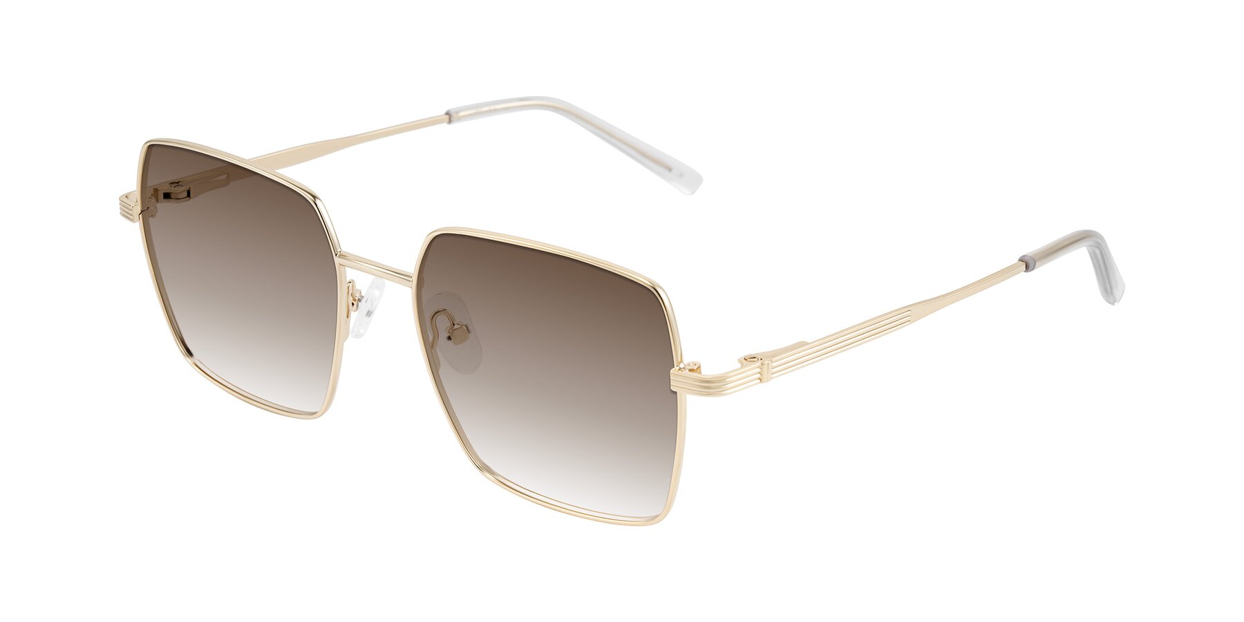 Angle of Grafton in Light Gold with Brown Gradient Lenses