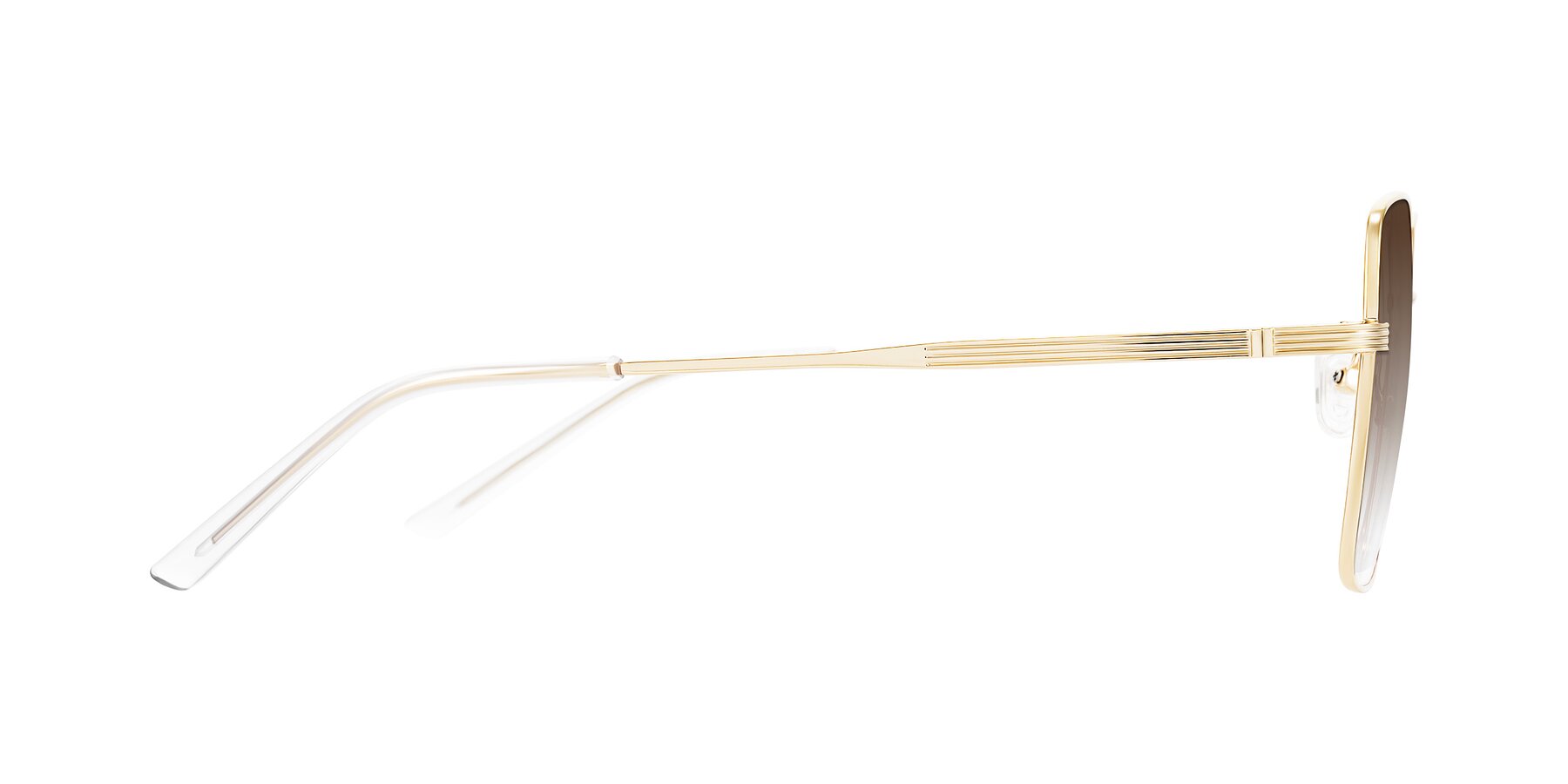Side of Grafton in Light Gold with Brown Gradient Lenses