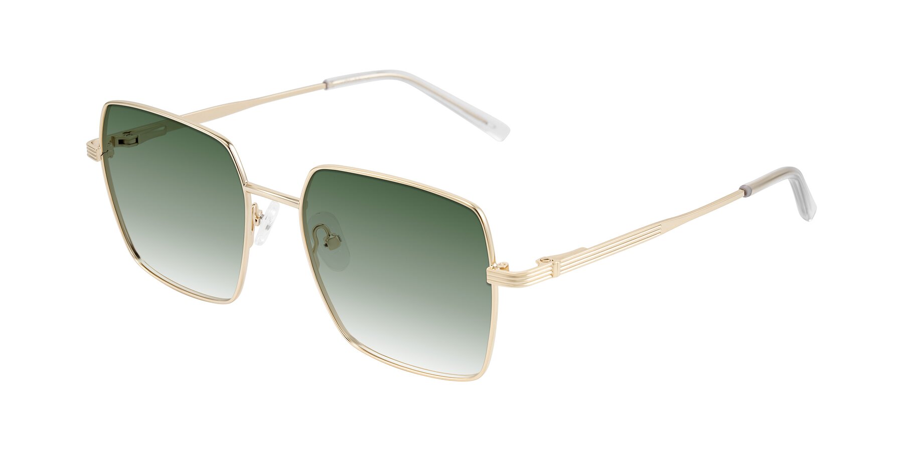 Angle of Grafton in Light Gold with Green Gradient Lenses