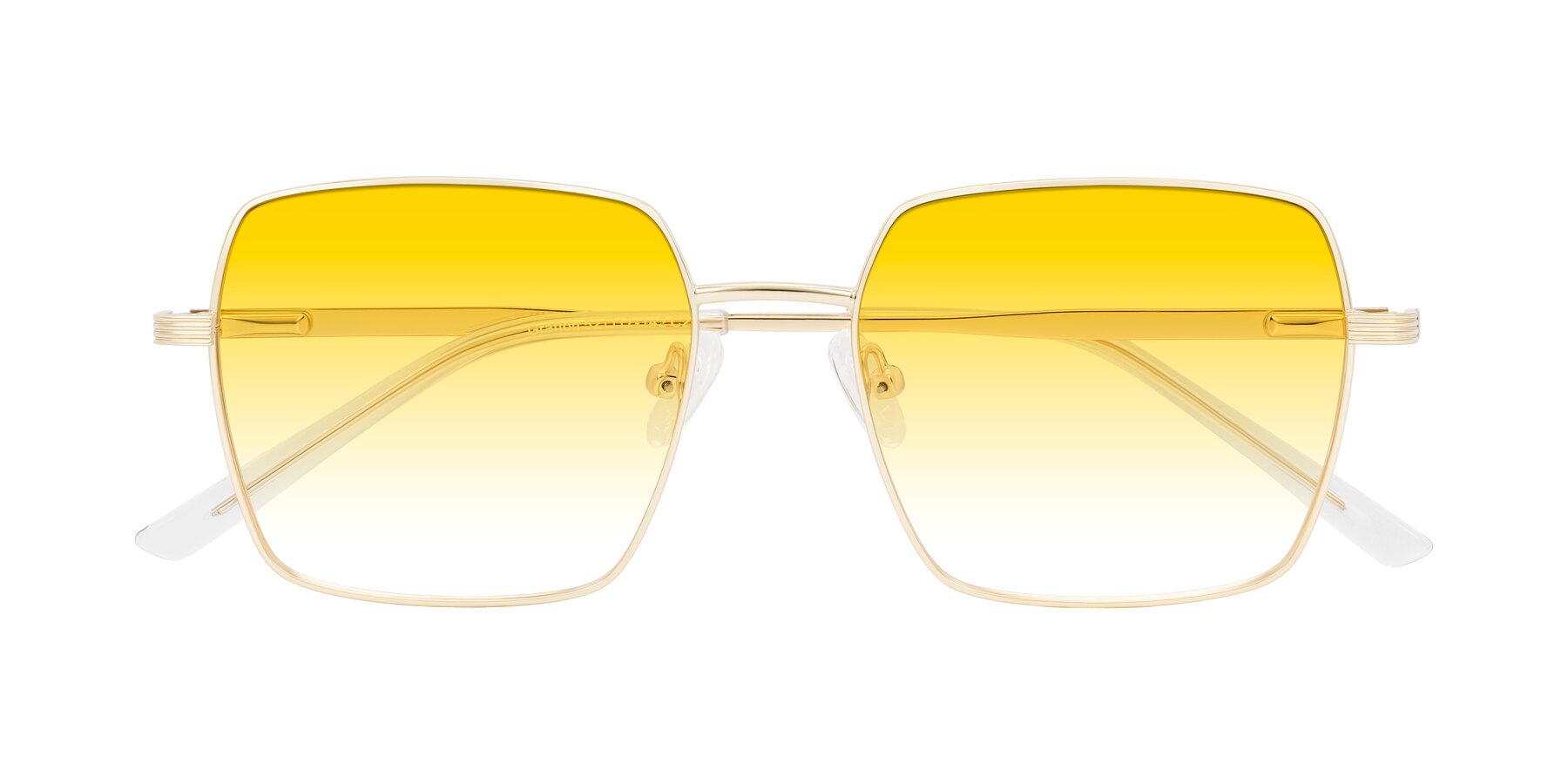 Folded Front of Grafton in Light Gold with Yellow Gradient Lenses