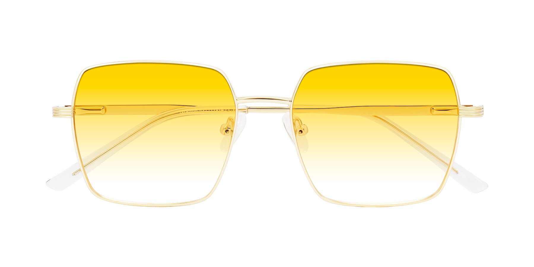 Folded Front of Grafton in Light Gold with Yellow Gradient Lenses