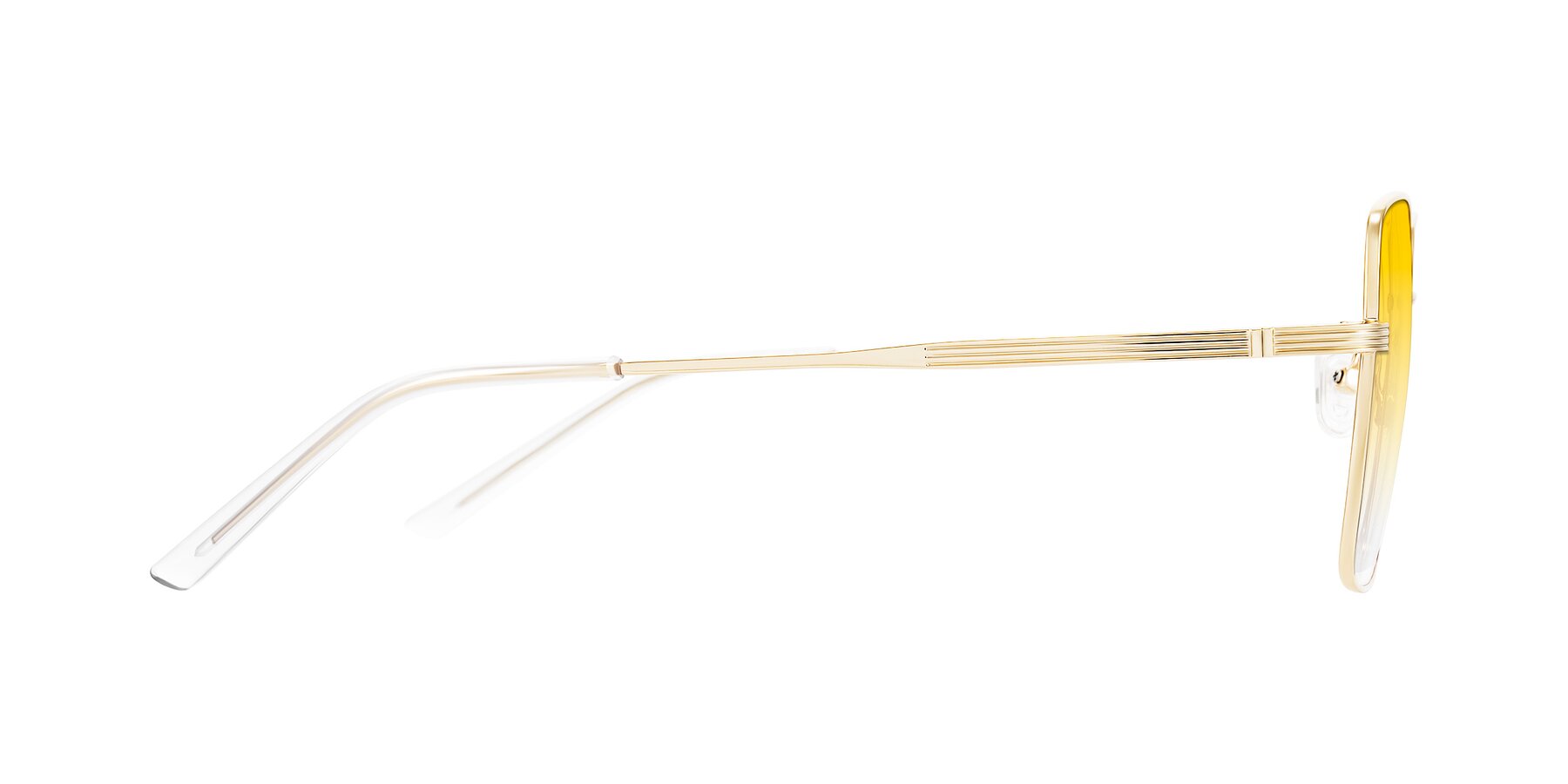 Side of Grafton in Light Gold with Yellow Gradient Lenses
