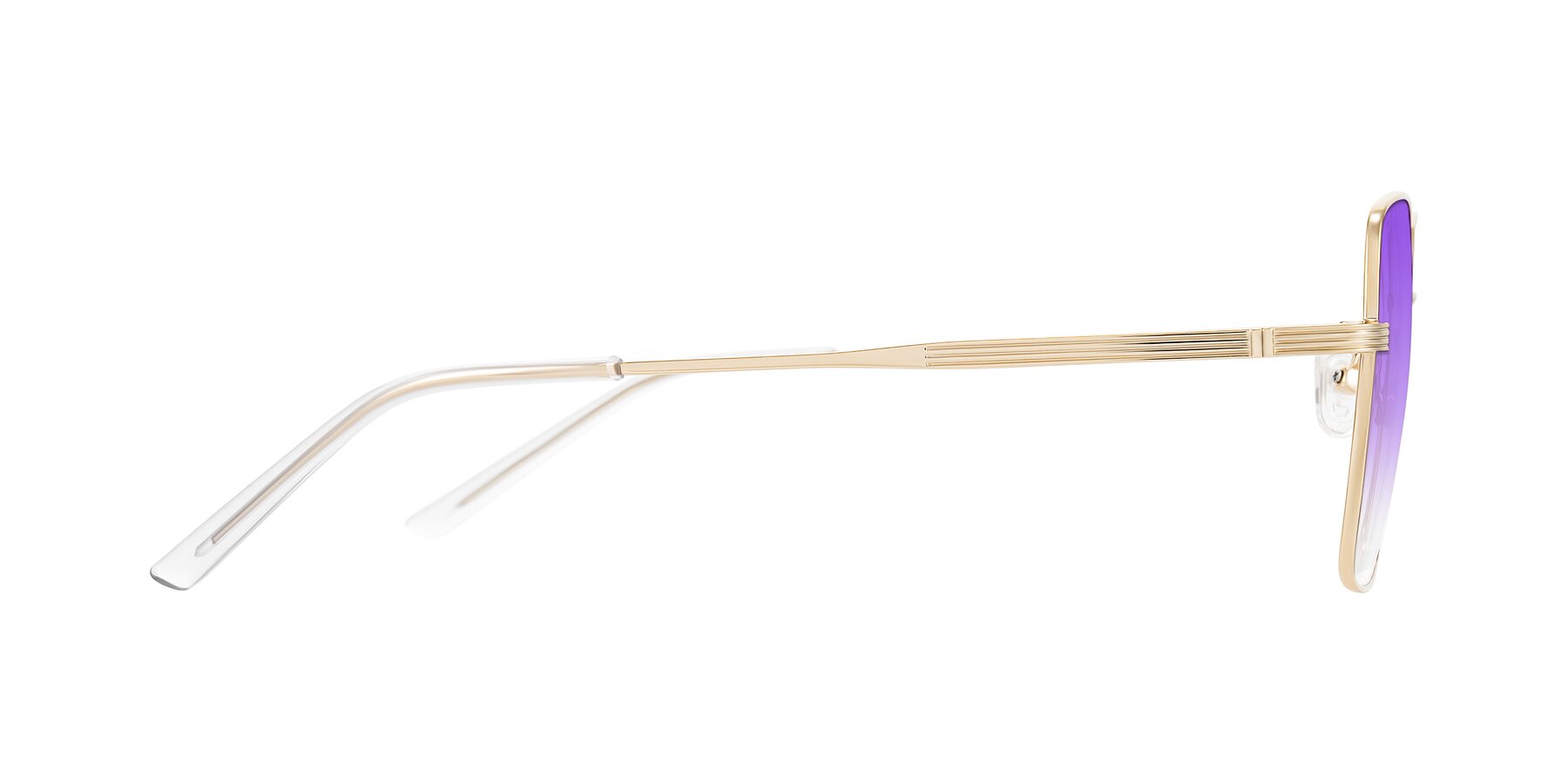 Side of Grafton in Light Gold with Purple Gradient Lenses