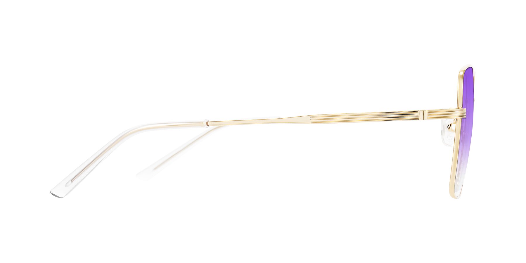 Side of Grafton in Light Gold with Purple Gradient Lenses