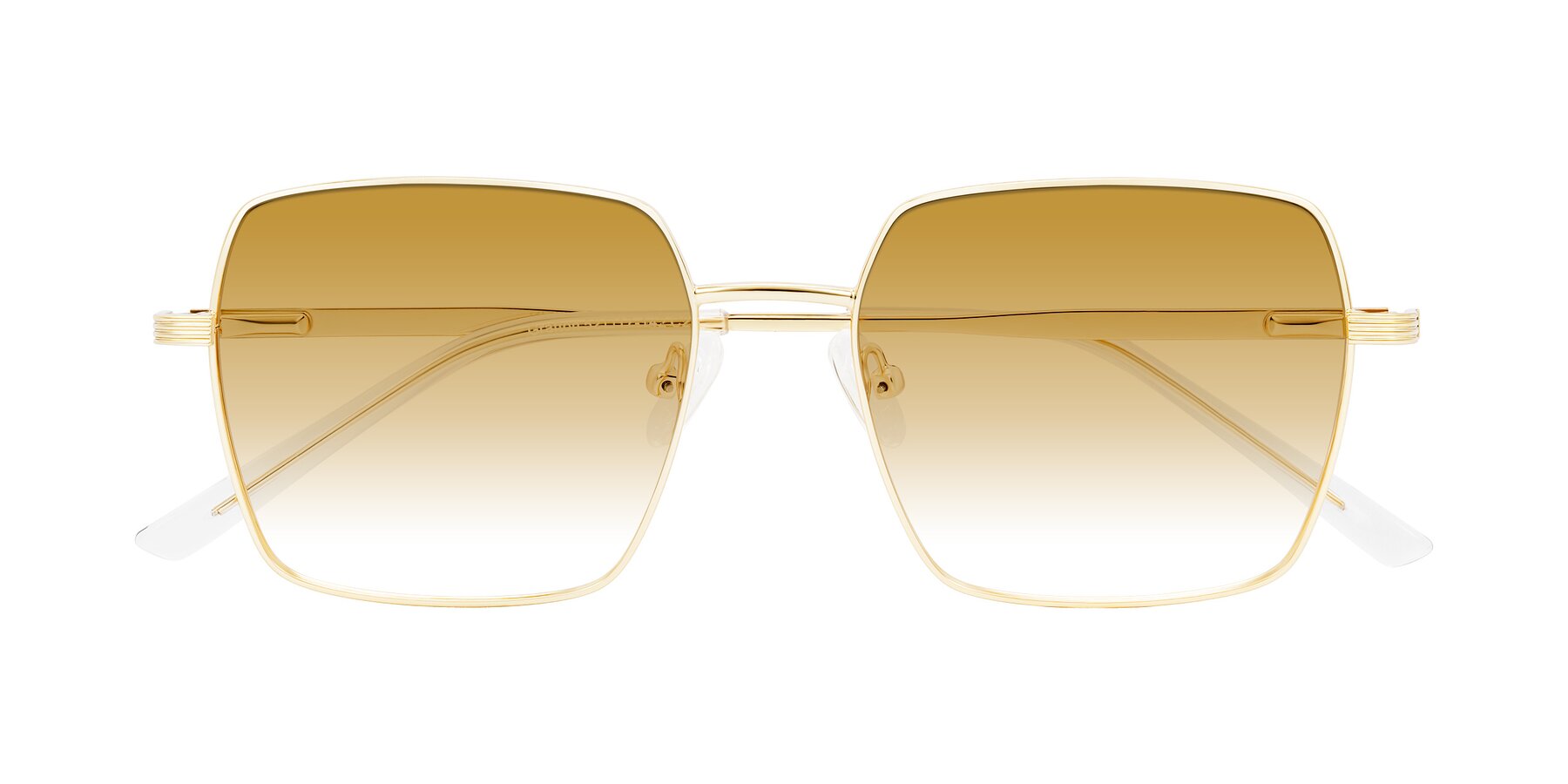 Folded Front of Grafton in Light Gold with Champagne Gradient Lenses