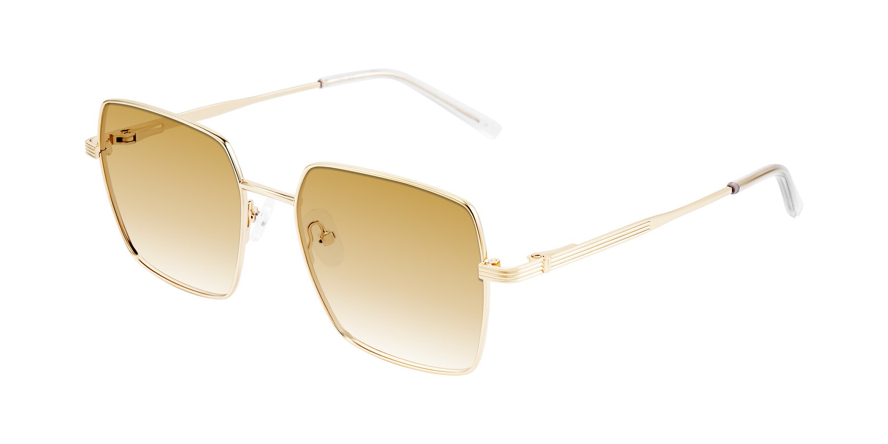 Angle of Grafton in Light Gold with Champagne Gradient Lenses