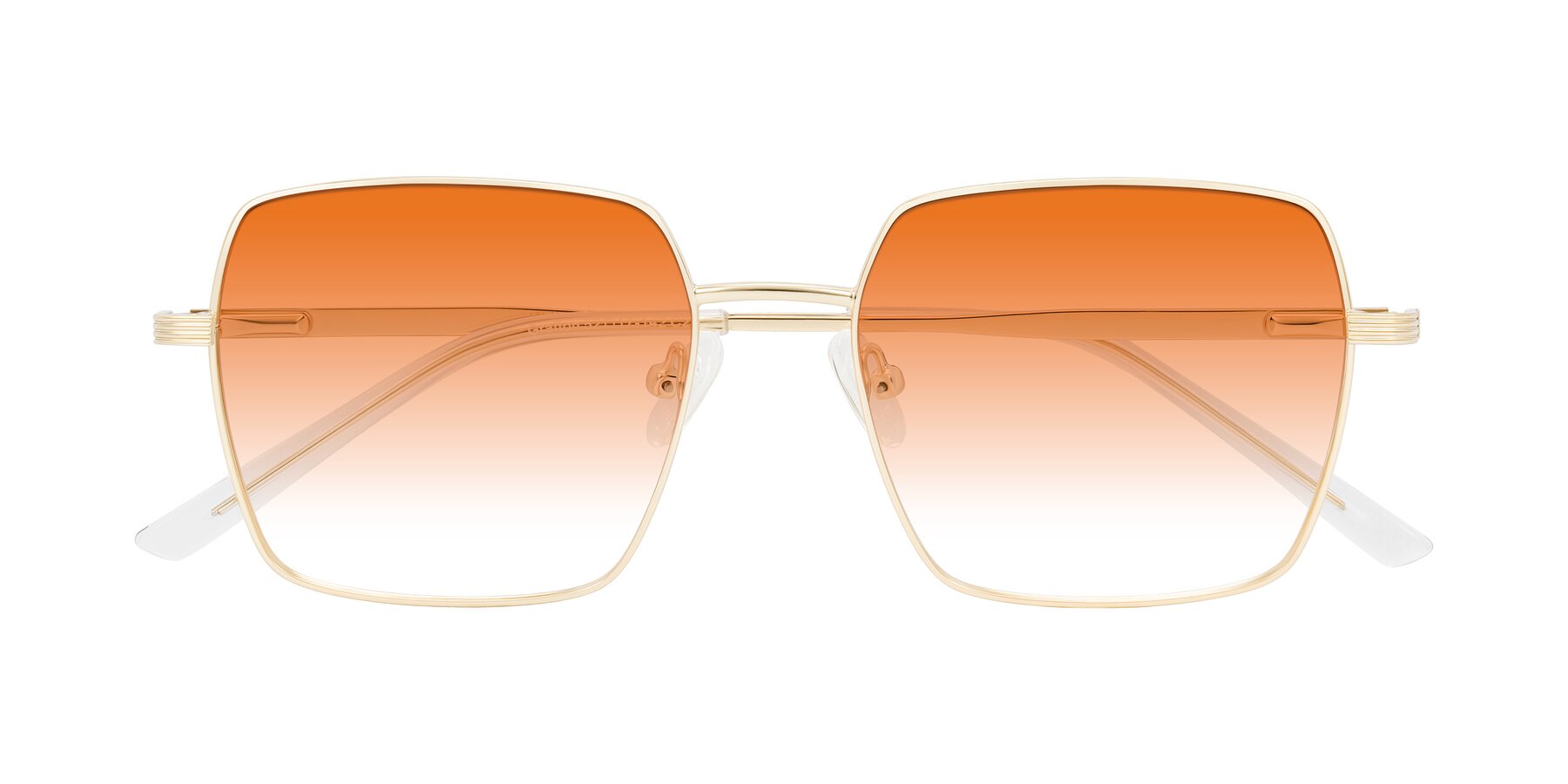 Folded Front of Grafton in Light Gold with Orange Gradient Lenses