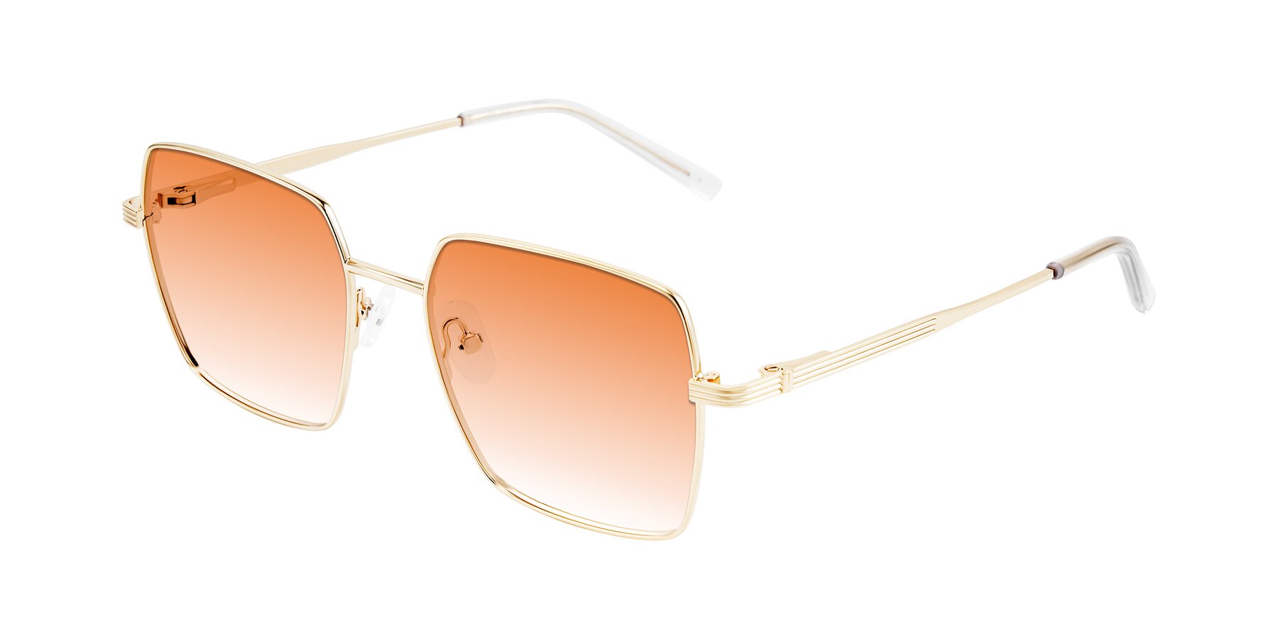 Angle of Grafton in Light Gold with Orange Gradient Lenses