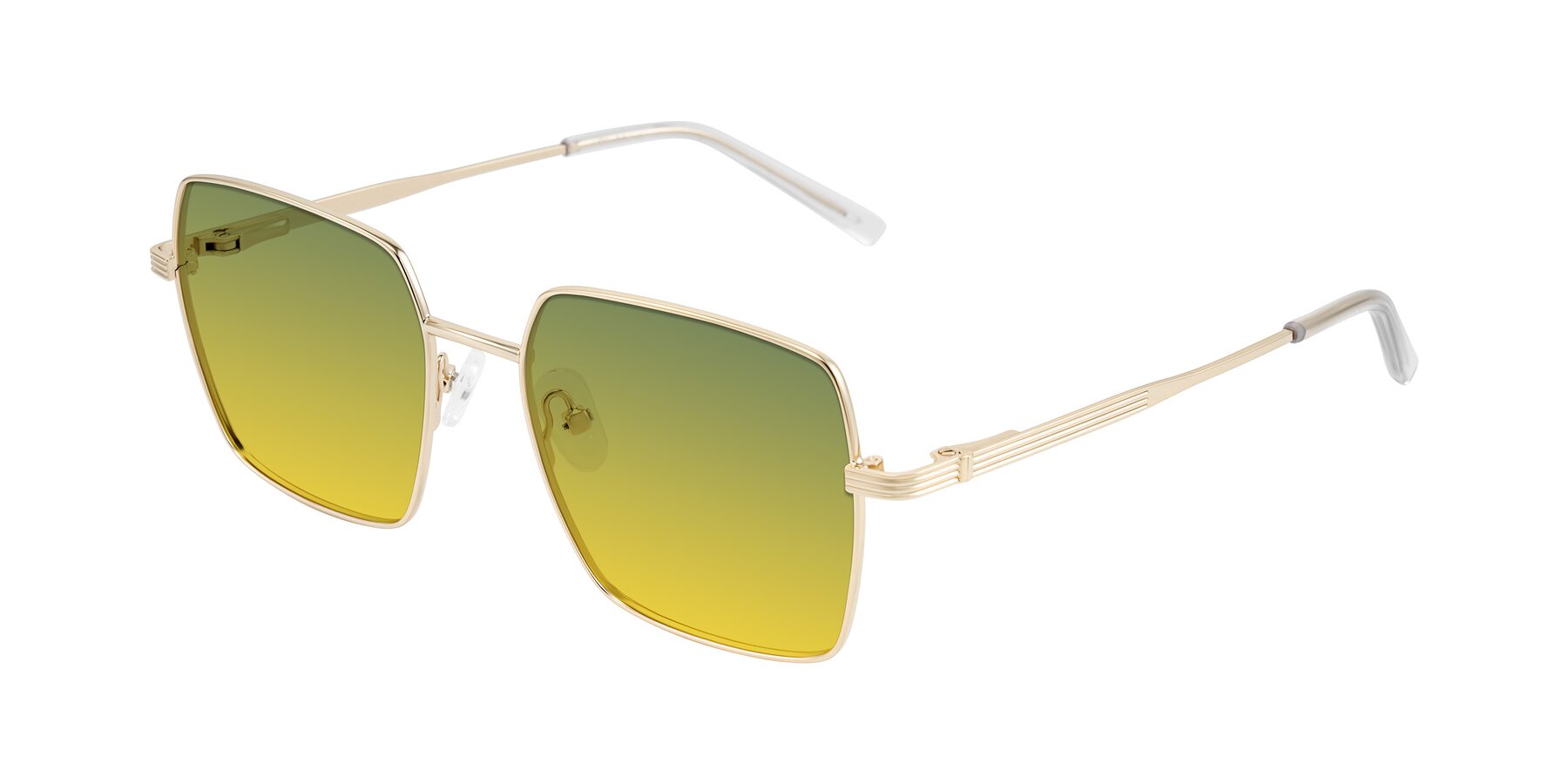 Angle of Grafton in Light Gold with Green / Yellow Gradient Lenses