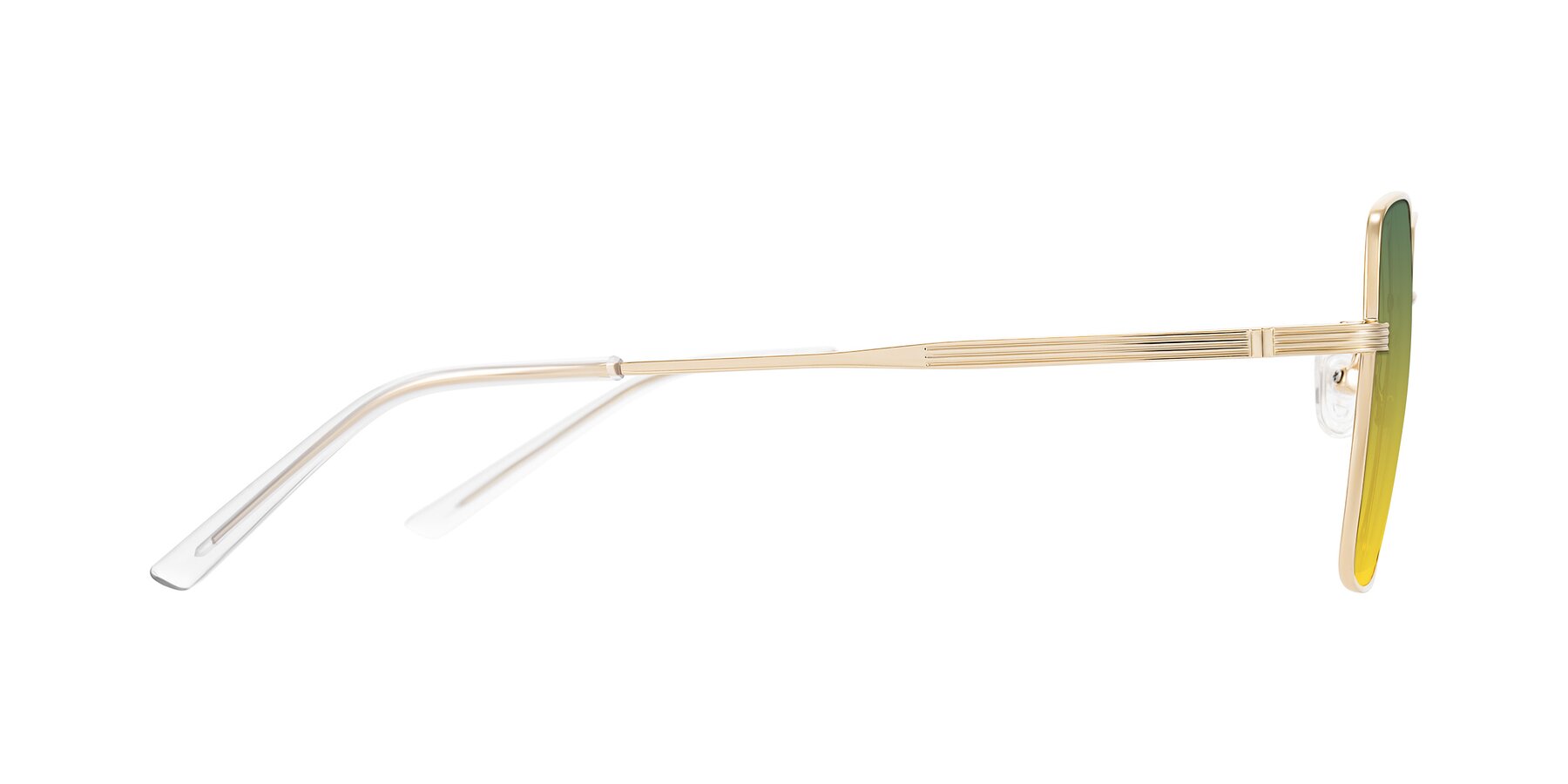 Side of Grafton in Light Gold with Green / Yellow Gradient Lenses