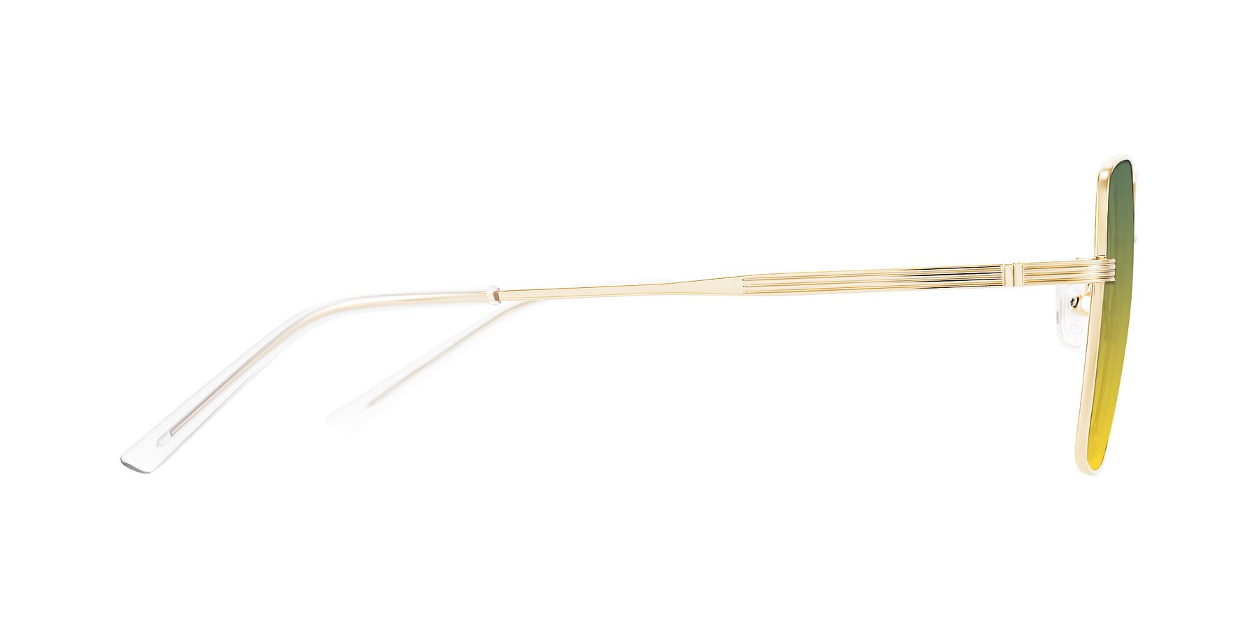 Side of Grafton in Light Gold with Green / Yellow Gradient Lenses