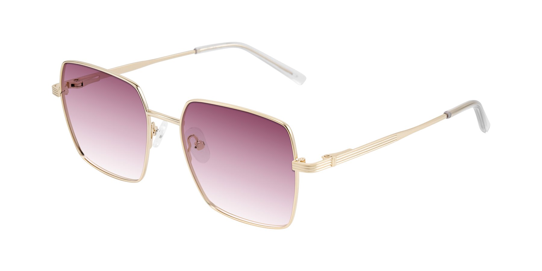 Angle of Grafton in Light Gold with Wine Gradient Lenses