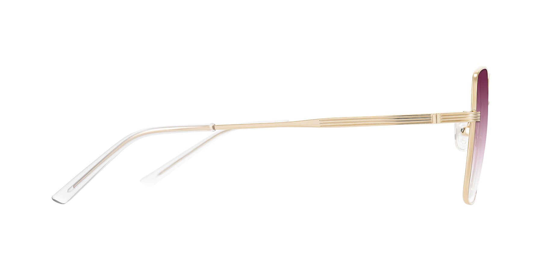 Side of Grafton in Light Gold with Wine Gradient Lenses