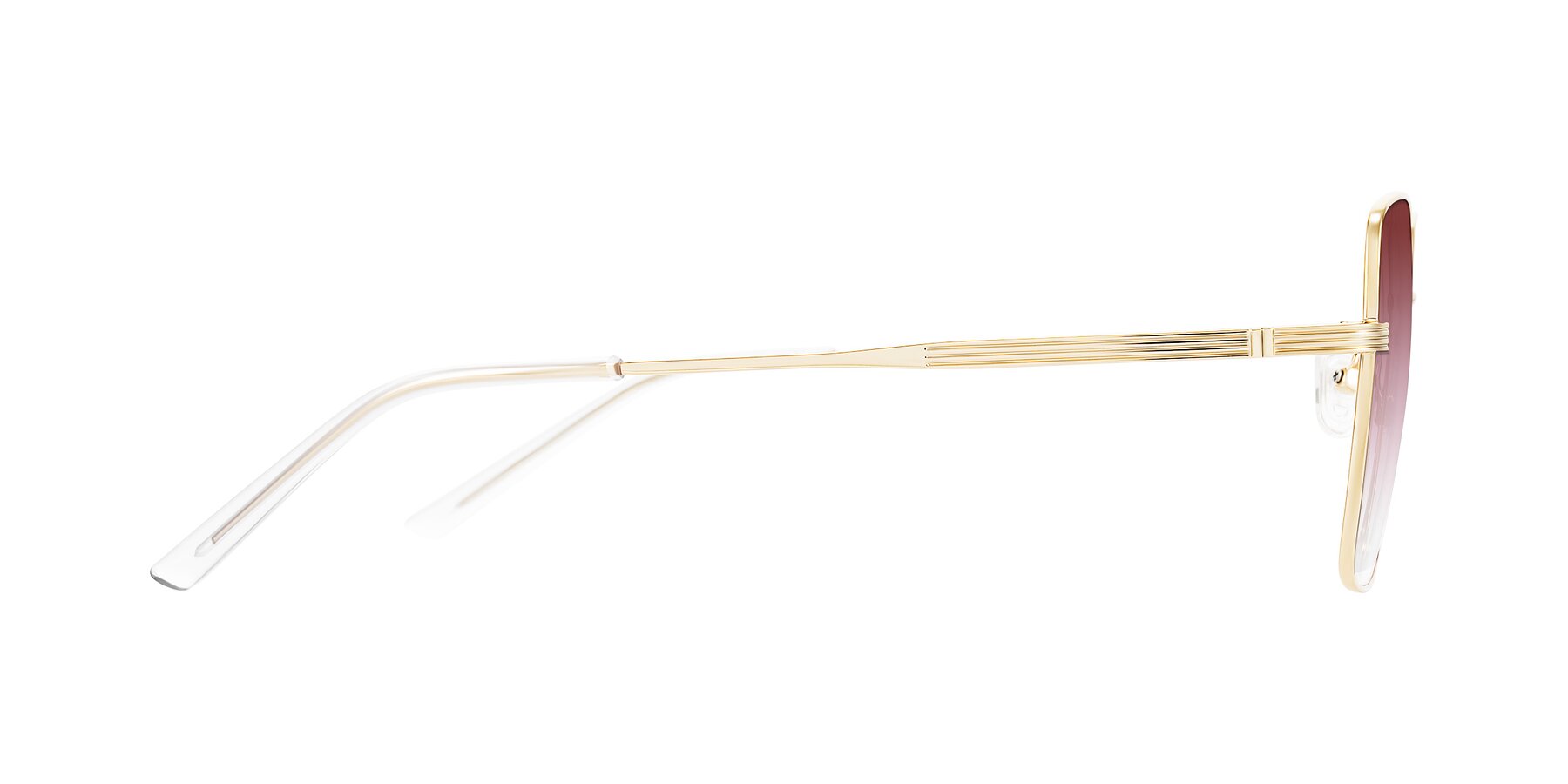 Side of Grafton in Light Gold with Garnet Gradient Lenses