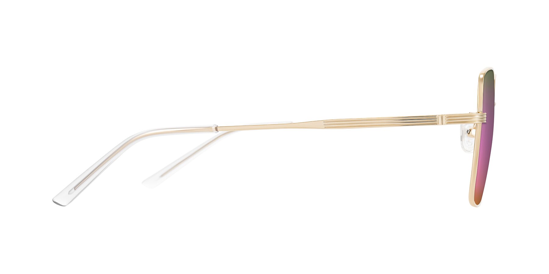 Side of Grafton in Light Gold with Pink Mirrored Lenses