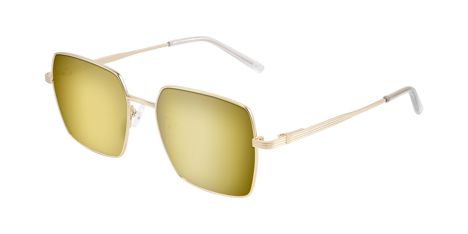 Angle of Grafton in Light Gold with Gold Mirrored Lenses