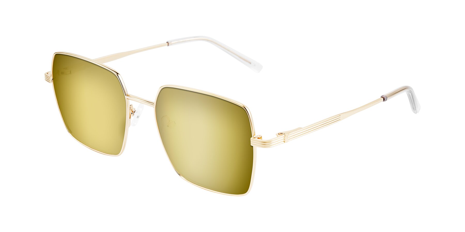 Angle of Grafton in Light Gold with Gold Mirrored Lenses