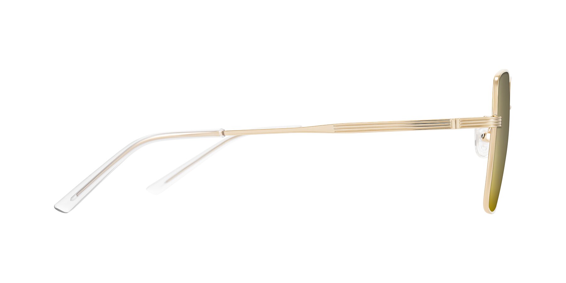 Side of Grafton in Light Gold with Gold Mirrored Lenses