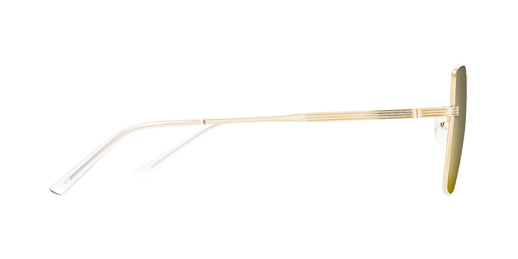 Side of Grafton in Light Gold with Gold Mirrored Lenses