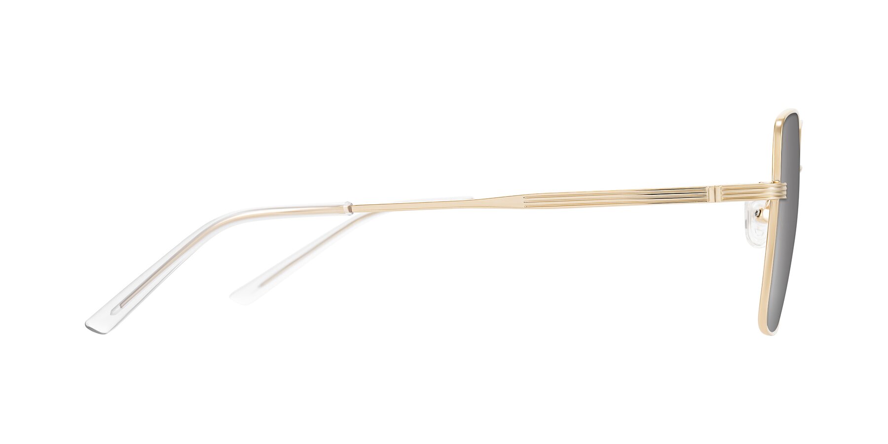 Side of Grafton in Light Gold with Silver Mirrored Lenses