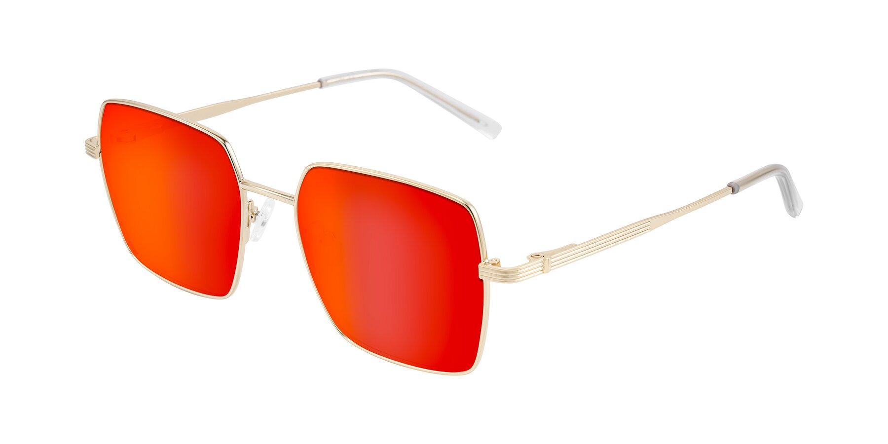 Angle of Grafton in Light Gold with Red Gold Mirrored Lenses