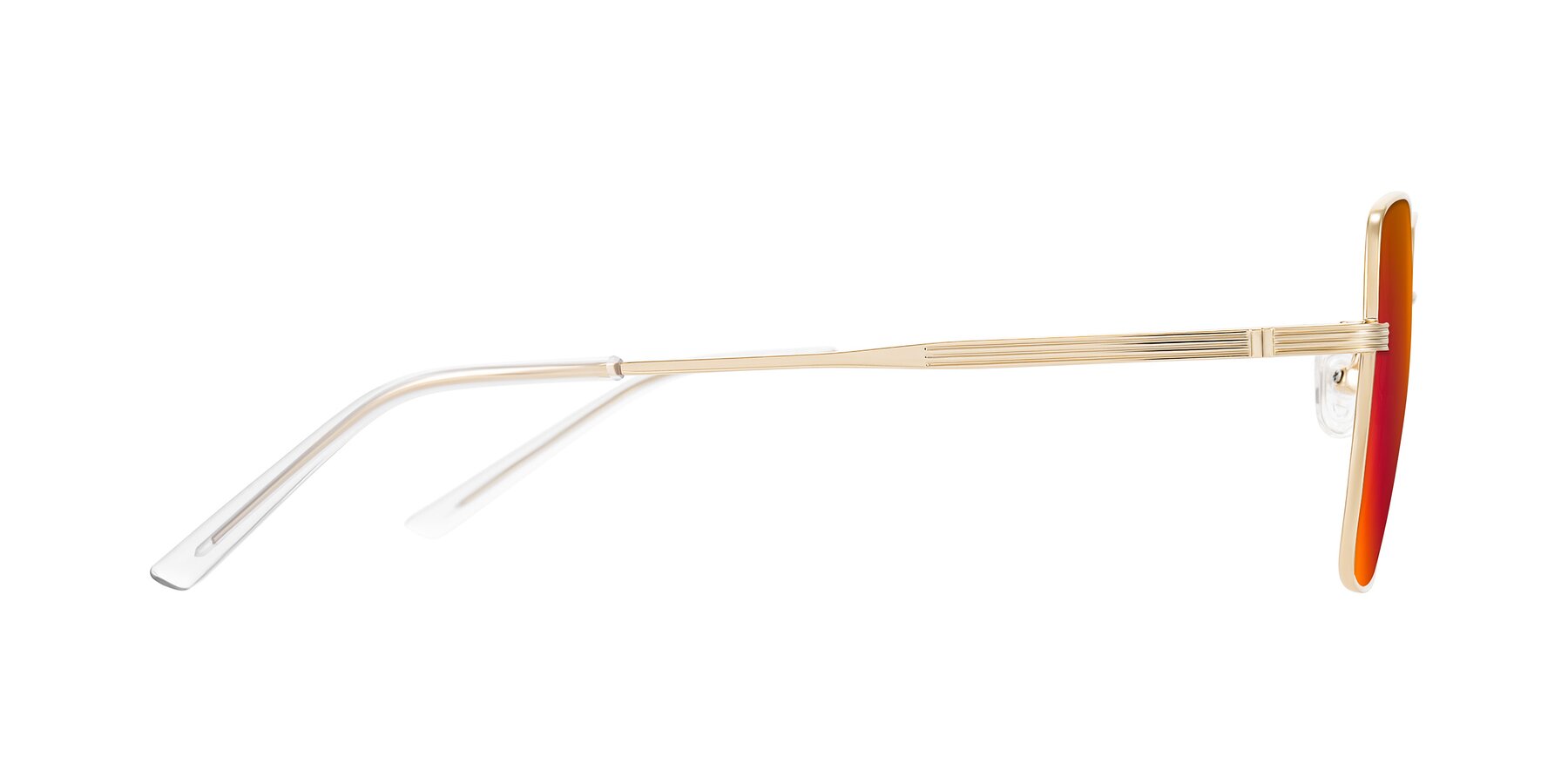 Side of Grafton in Light Gold with Red Gold Mirrored Lenses