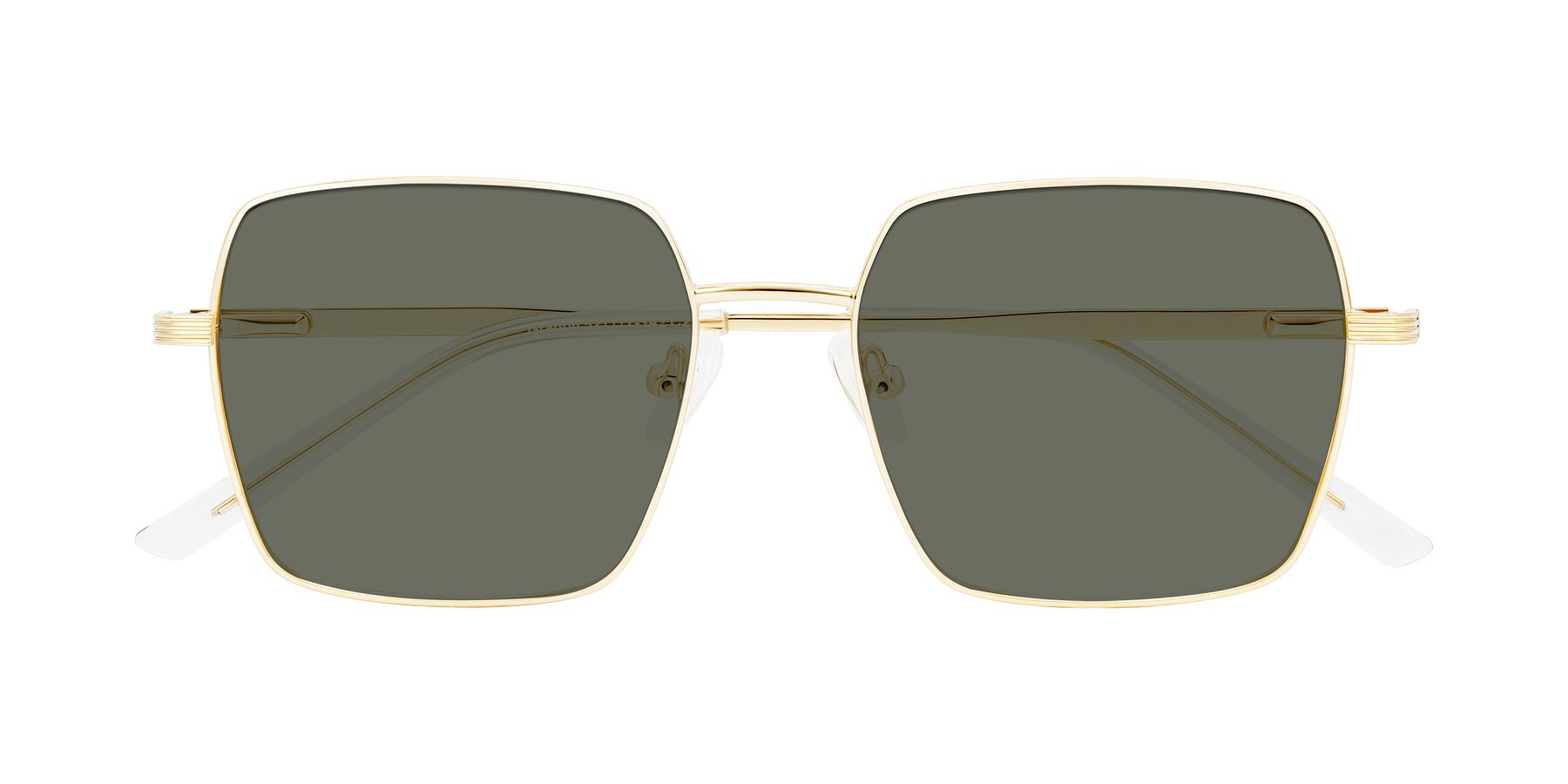 Folded Front of Grafton in Light Gold with Gray Polarized Lenses