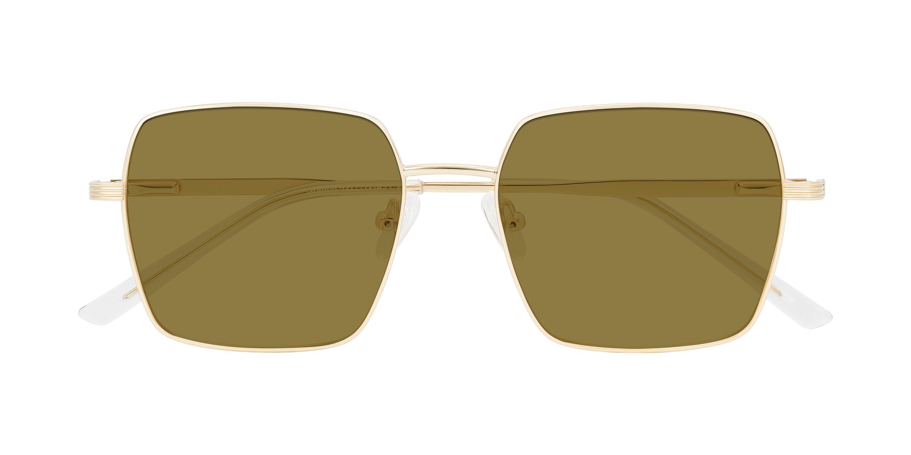 Folded Front of Grafton in Light Gold with Brown Polarized Lenses