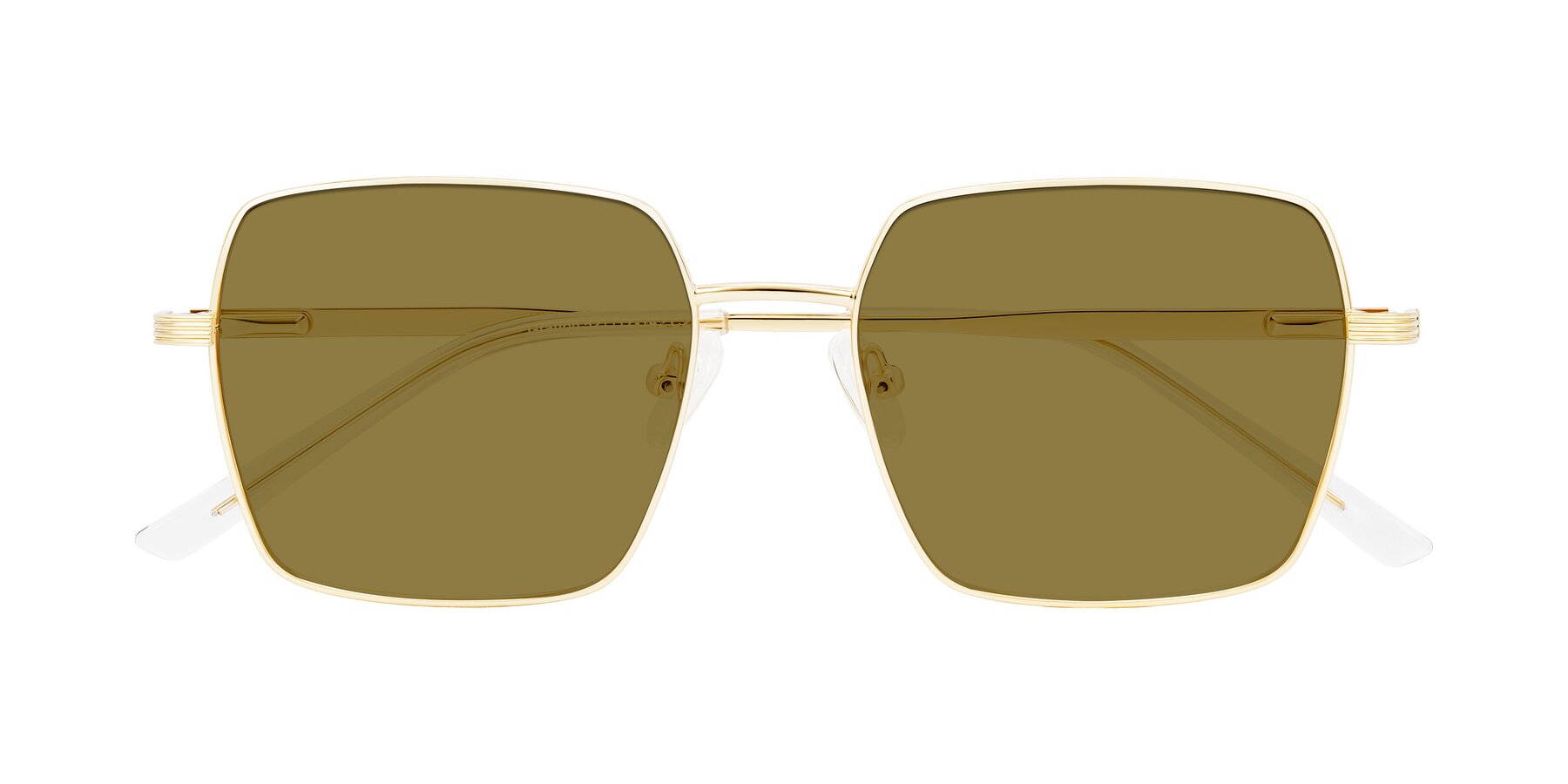 Folded Front of Grafton in Light Gold with Brown Polarized Lenses