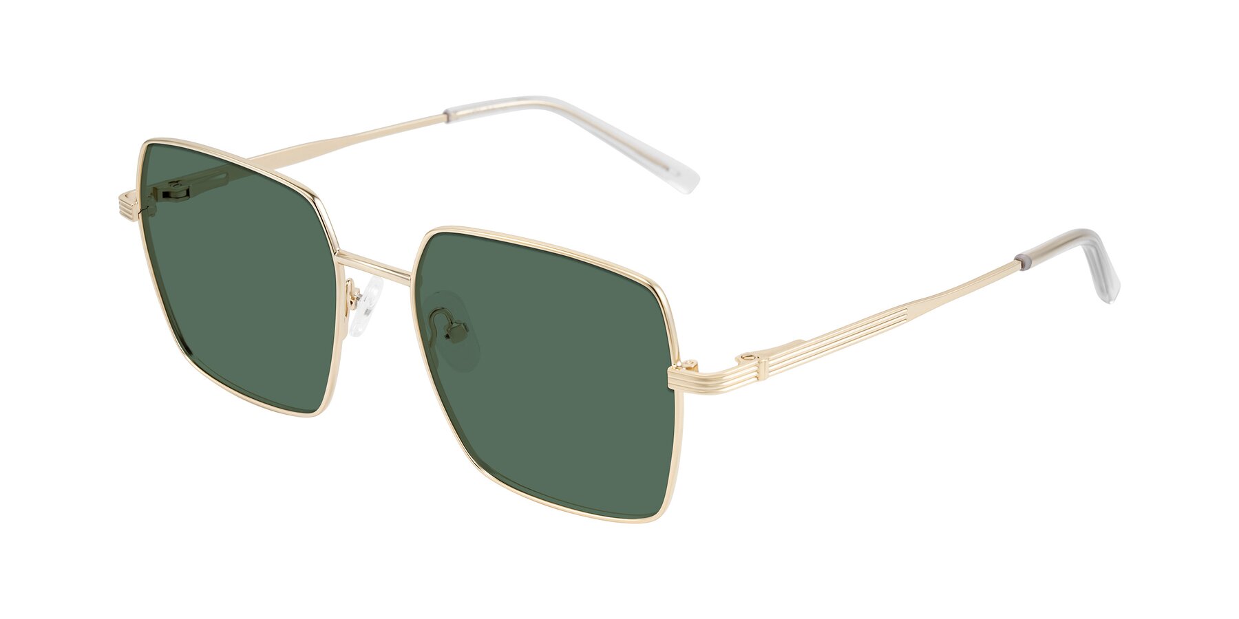 Angle of Grafton in Light Gold with Green Polarized Lenses