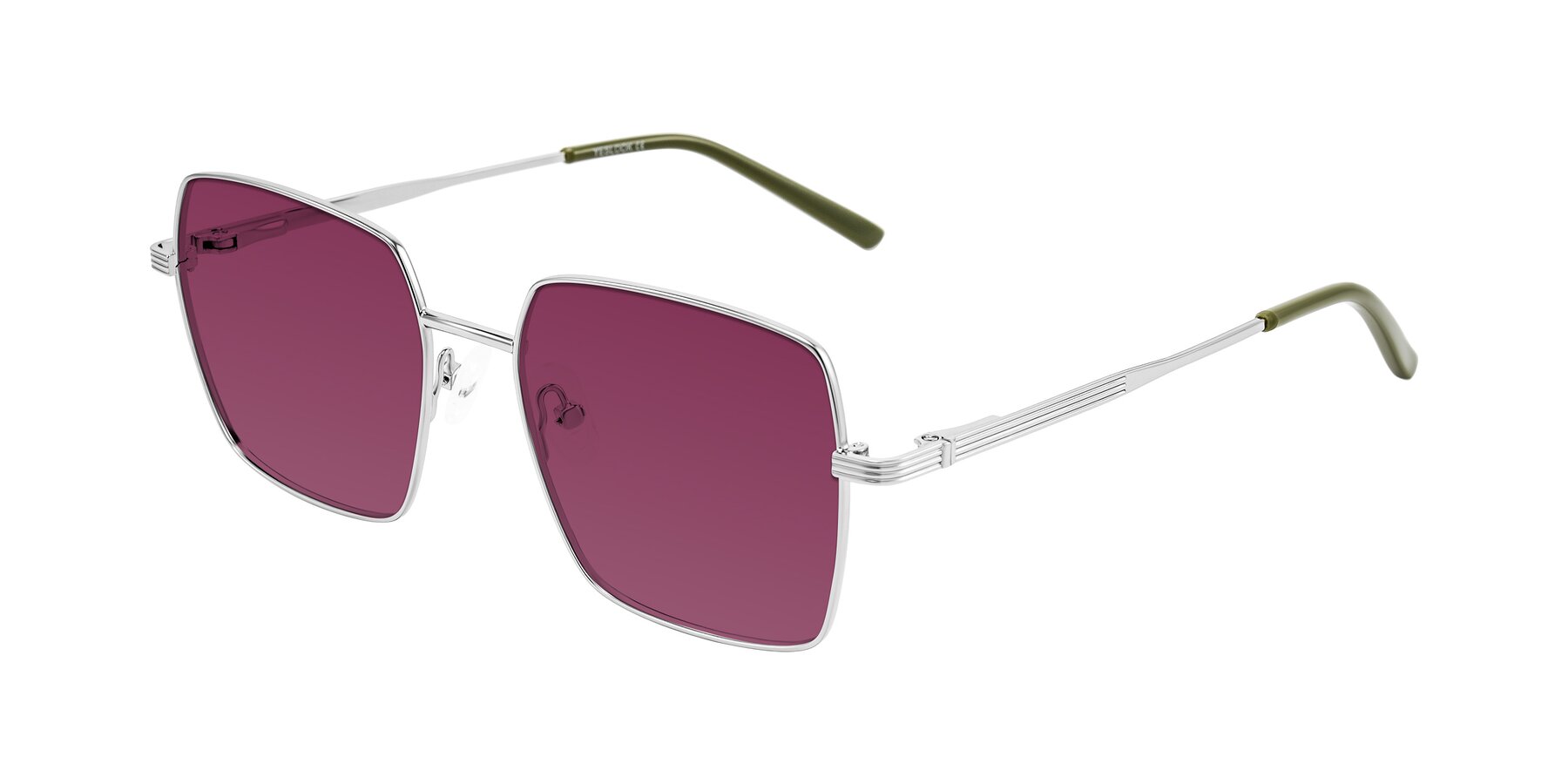 Angle of Grafton in Sliver with Wine Tinted Lenses