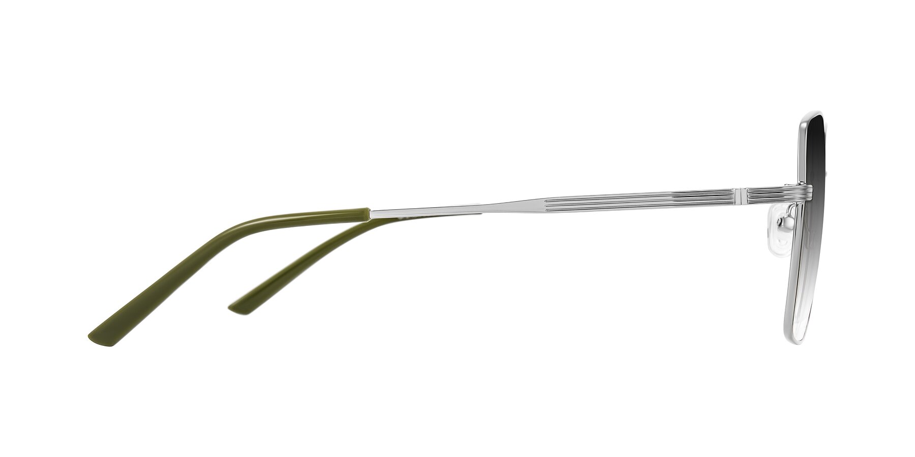 Side of Grafton in Sliver with Gray Gradient Lenses