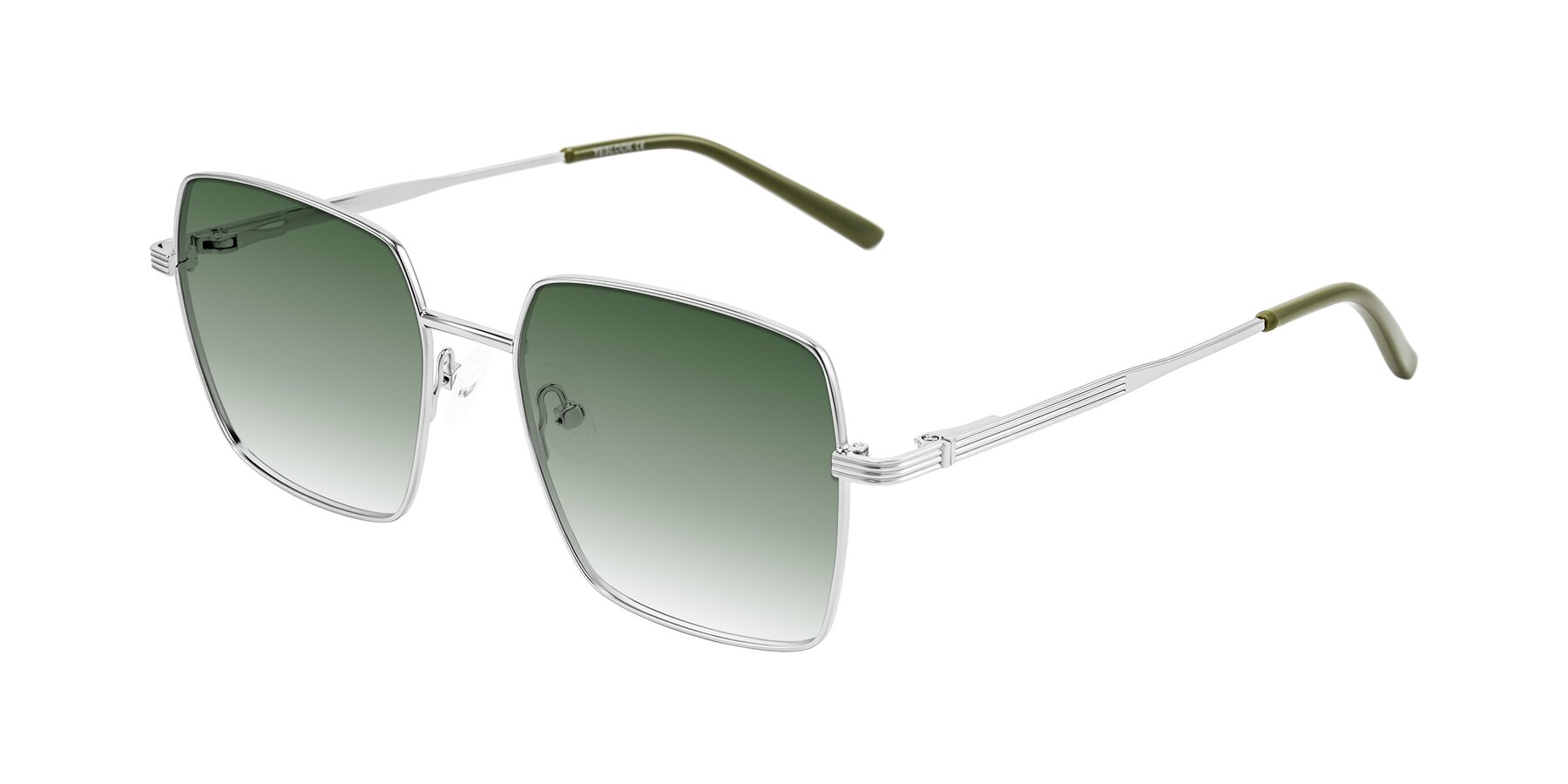 Angle of Grafton in Sliver with Green Gradient Lenses