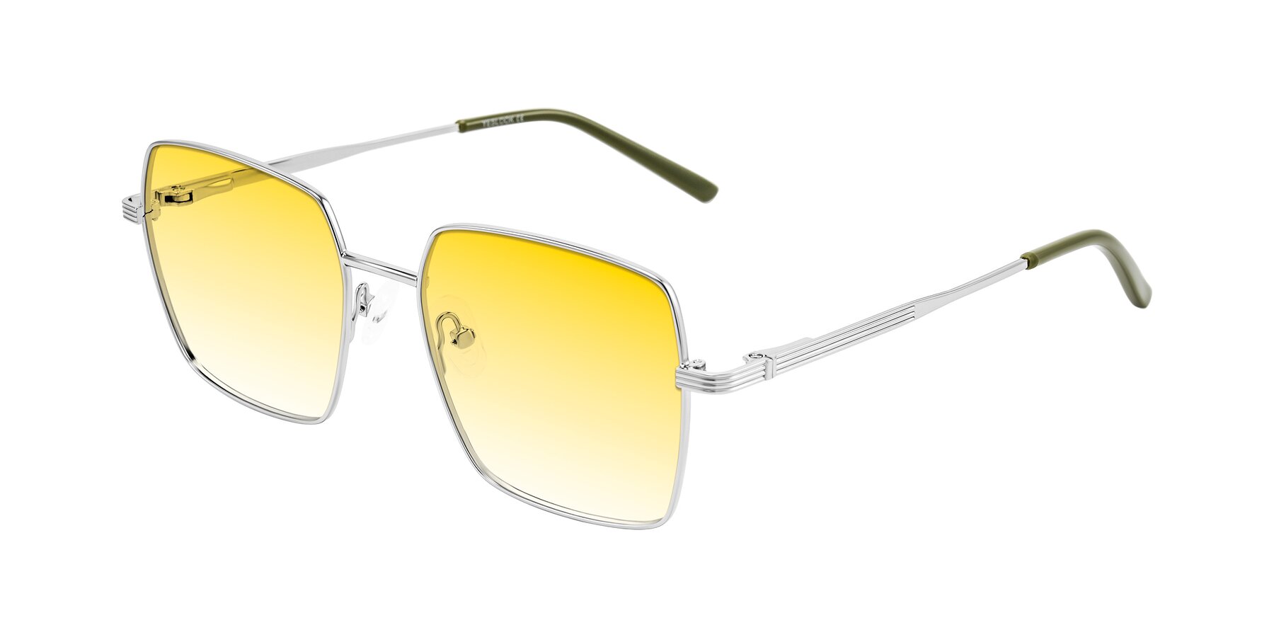Angle of Grafton in Sliver with Yellow Gradient Lenses