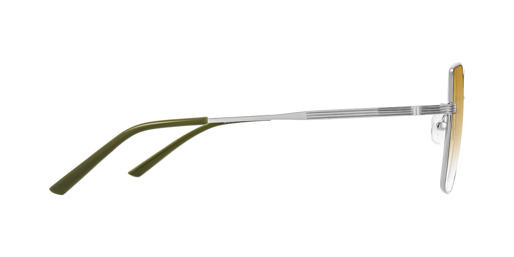 Side of Grafton in Sliver with Champagne Gradient Lenses